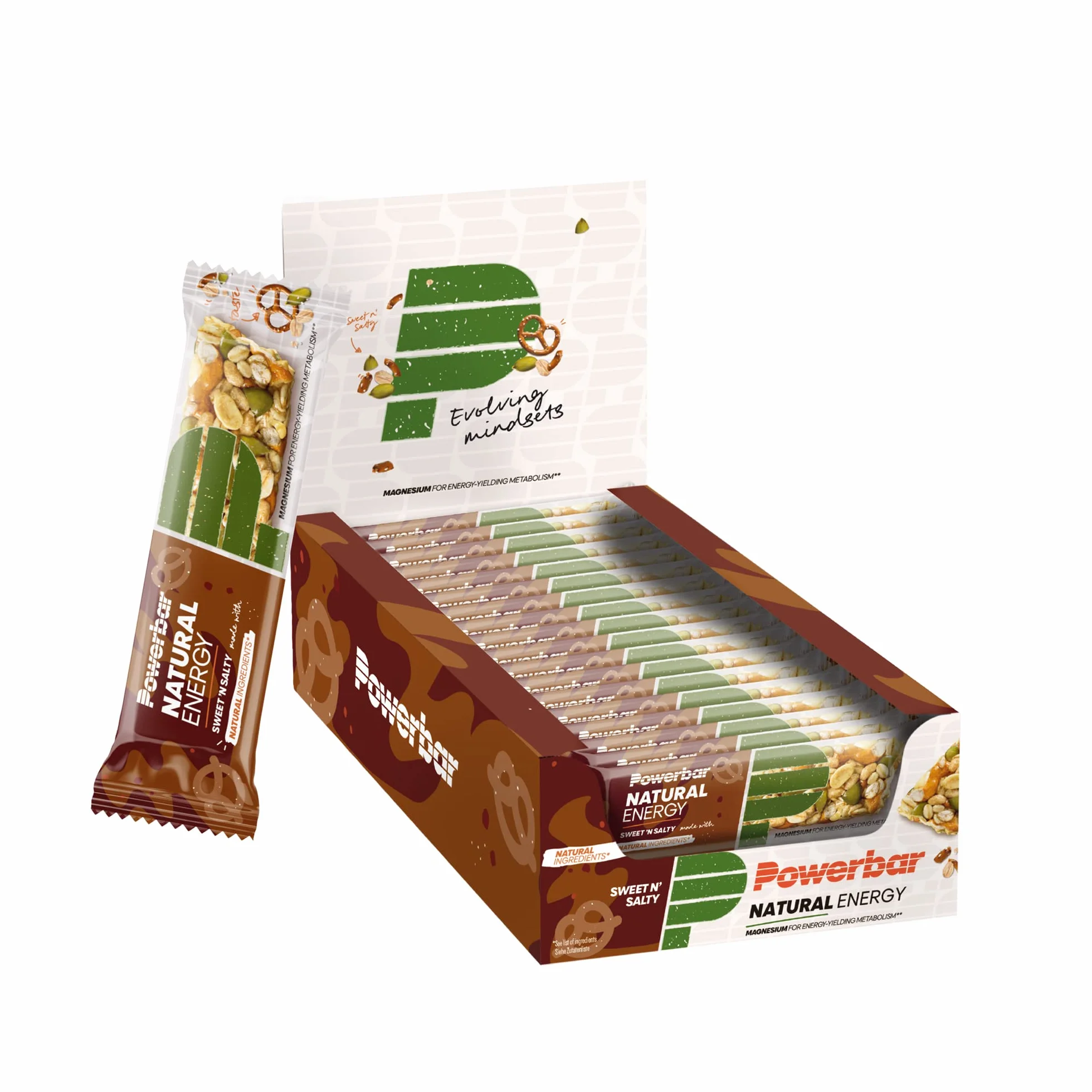 Powerbar Natural Energy Cereal Bar + Magnesium (18x40g) Sweet'n Salty - Batony - Batony energetyczne