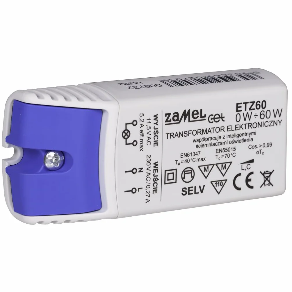 ETZ-60 transformator elektroniczny 12 V 60 W