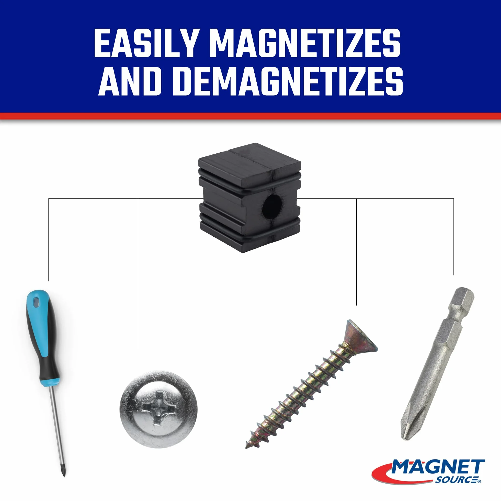 Master Magnetics Screwdriver Magnetizer-Demagnetizer - Blue, Pack of 4, 07524X4