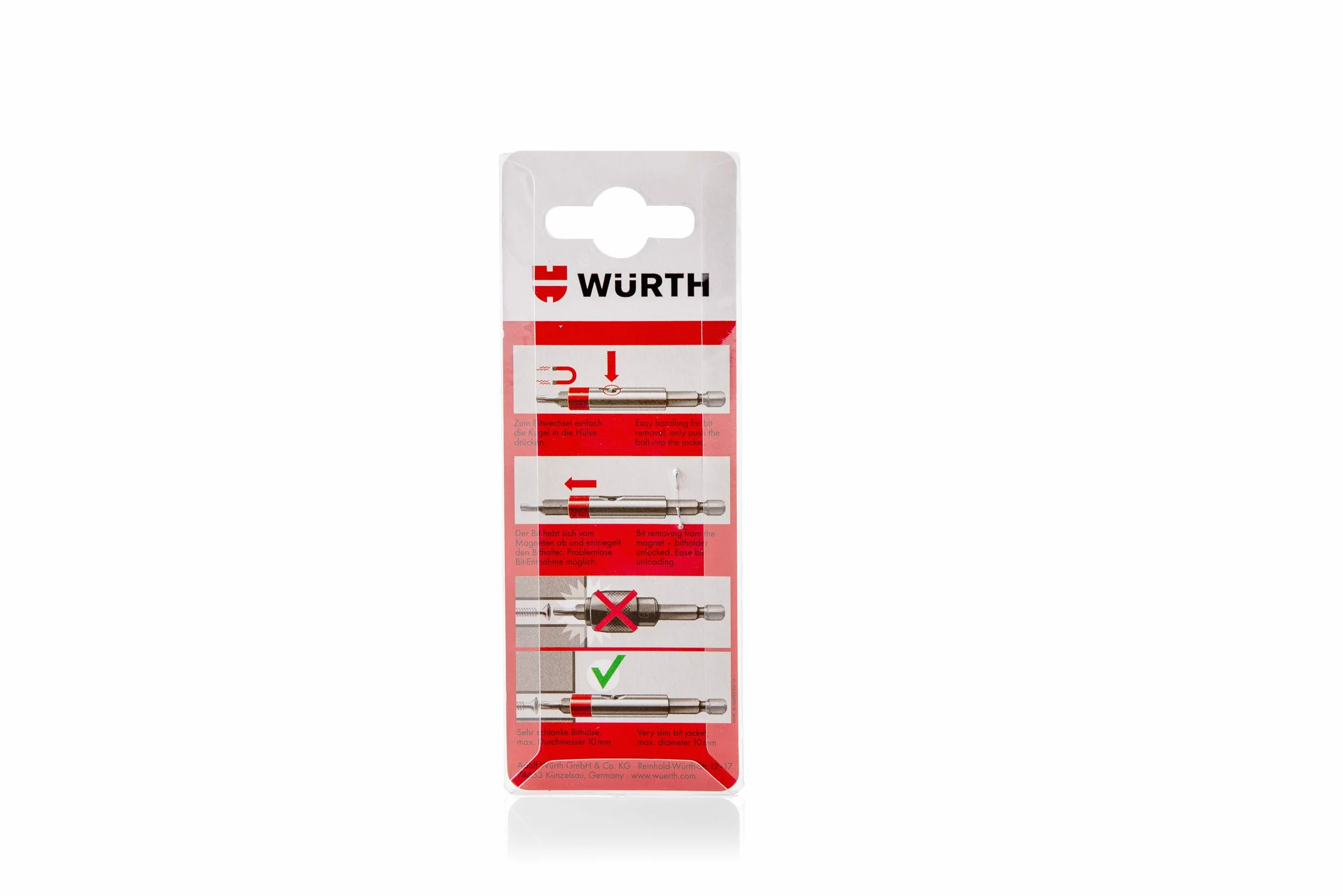 Würth 0614176638 6,3 magnes, jednoręczny, wąski, magnetyczny