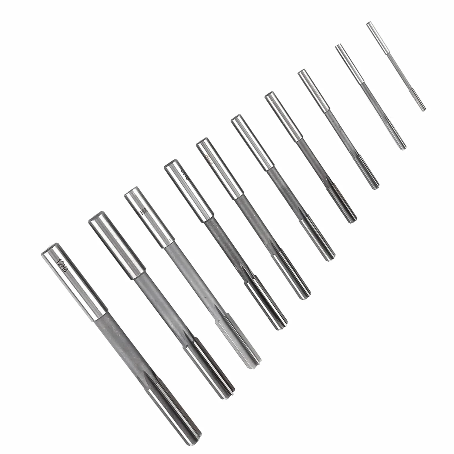 10 stücke Maschinenreibahle HSS Zylinderschaft Chucking Reibahlen Fräser Werkzeug-set, 3/4/5/6/7/8/9/10/11/12mm