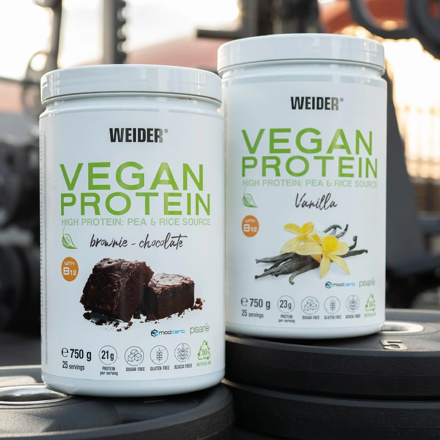 Weider Vegan Protein Izolat Białka Grochu i Ryżu 750 g Waniliowy