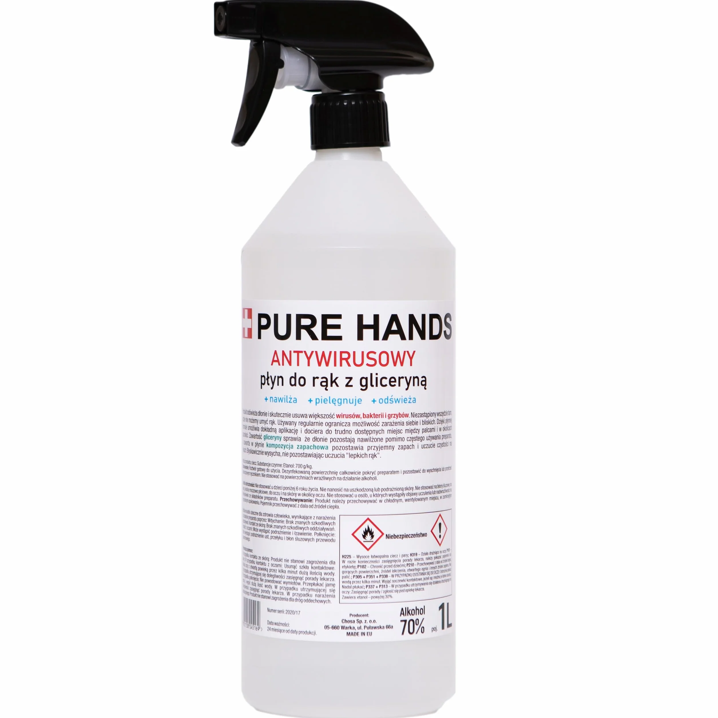 Płyn Do Dezynfekcji Rąk I Skóry Pure Hands 70% (1L)