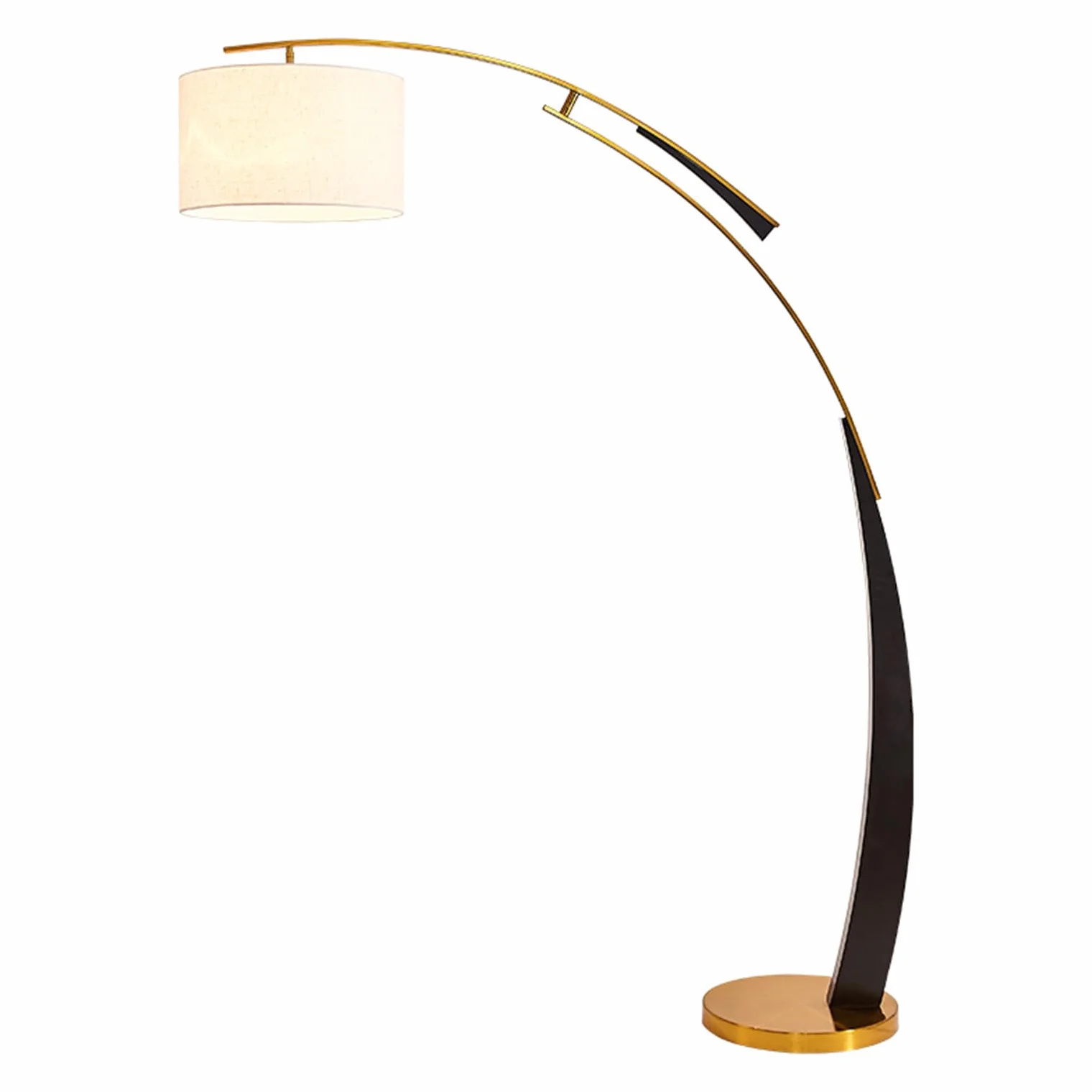 Lampy podłogowe do salonu metalowe lampy podłogowe do salonu nowoczesna łukowa lampa podłogowa 12 W z kloszem lnu regulowana odległość temperatura 3 co