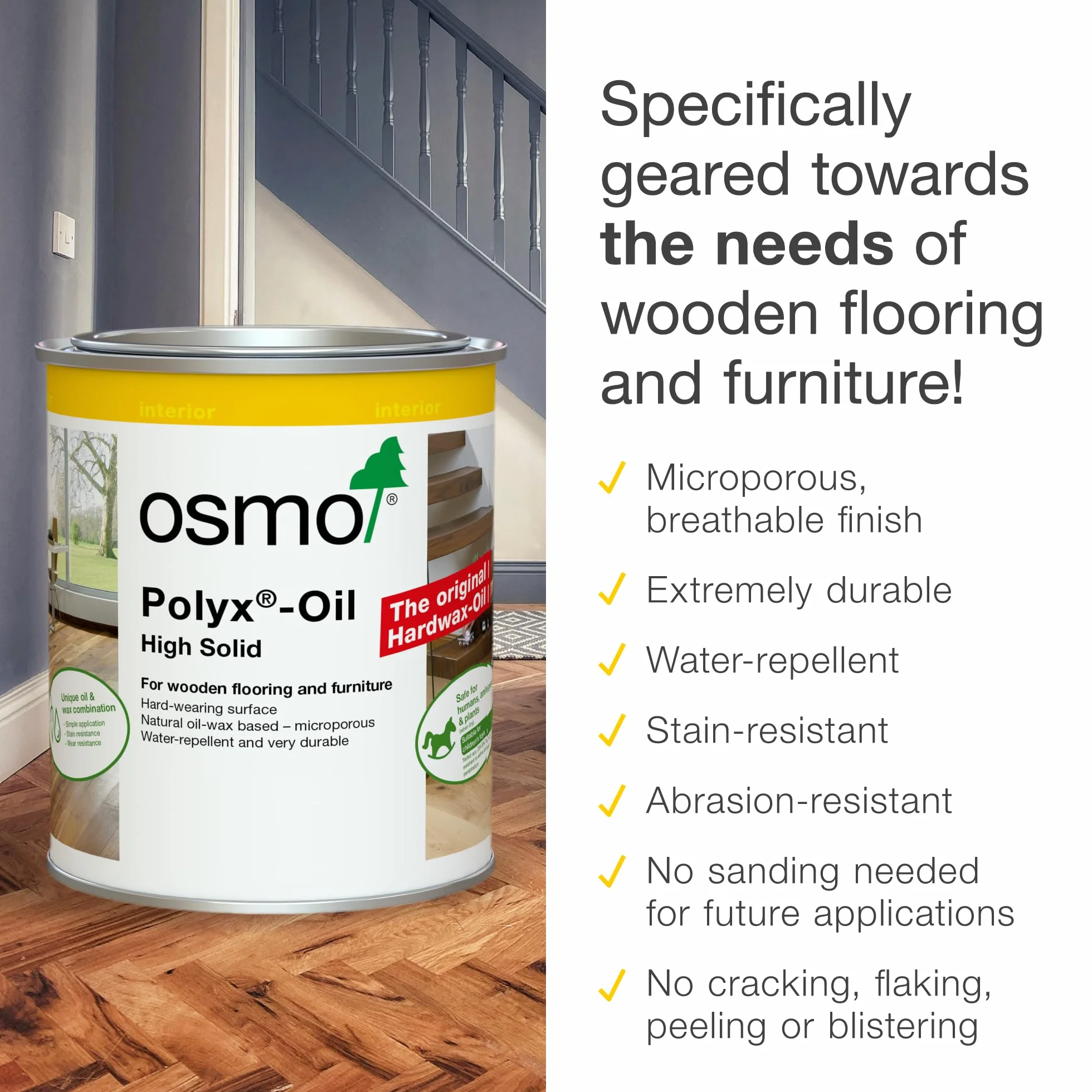 OSMO Olej z twardego wosku High Solid, 0,75 l, 3032 bezbarwny jedwabny matowy oryginalny