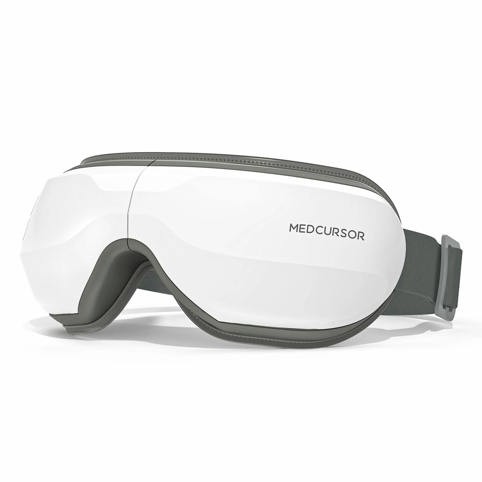 Medcursor Masażer oczu z ciepłem, elektrycznie podgrzewana maska na oczy z muzyką i kompresją dla relaksu oczu, łagodzi zmęczenie oczu i suchość oczu, poprawia sen, prezent dla mamy, taty, kobiet