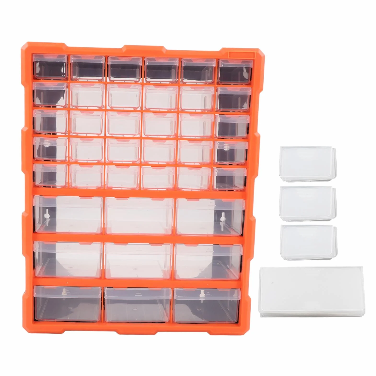 Cocoarm 39 Szufladowy Organizer Plastikowa Szafka do Przechowywania Sprzętu 385 X 465 X 160 Mm, Szuflada do Montażu na ścianie Organizator Przechowywania Sprzętu z Przezroczystymi Szufladami Warsztatu