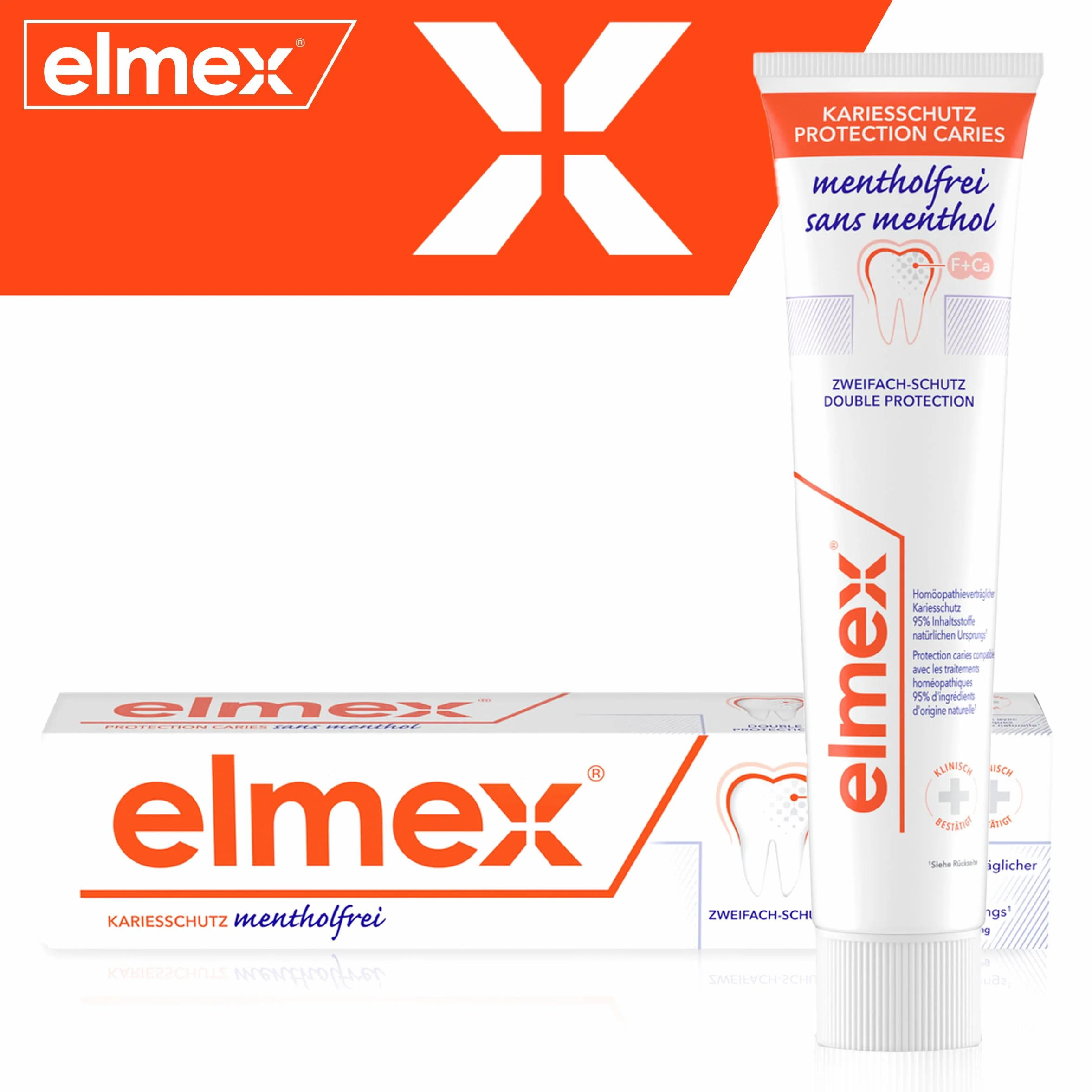 Elmex Bezmentolowa Pasta do Zębów, 75 ml