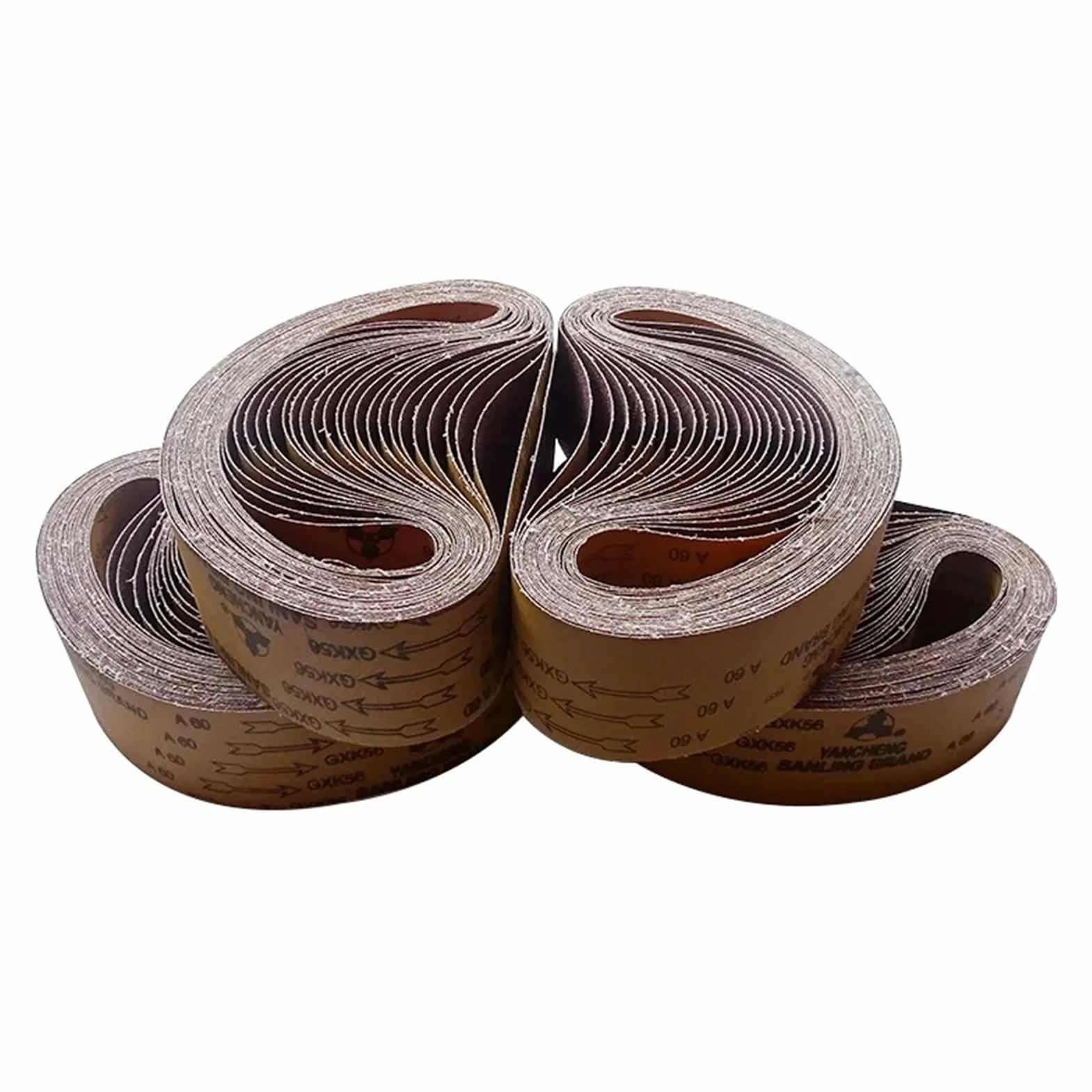 10 szt. Taśmy szlifierskie 50x1000mm do polerowania drewna i metalu - taśmy ścierne o ziarnistości od 40 do 1000 do szlifowania DIY(80Grits)