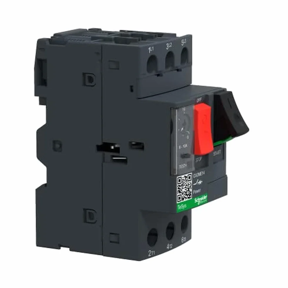 Schneider Electric GV2ME14 wyłącznik silnika, 3p, 6-10 A, uruchamianie przycisku, przyłącze śrubowe