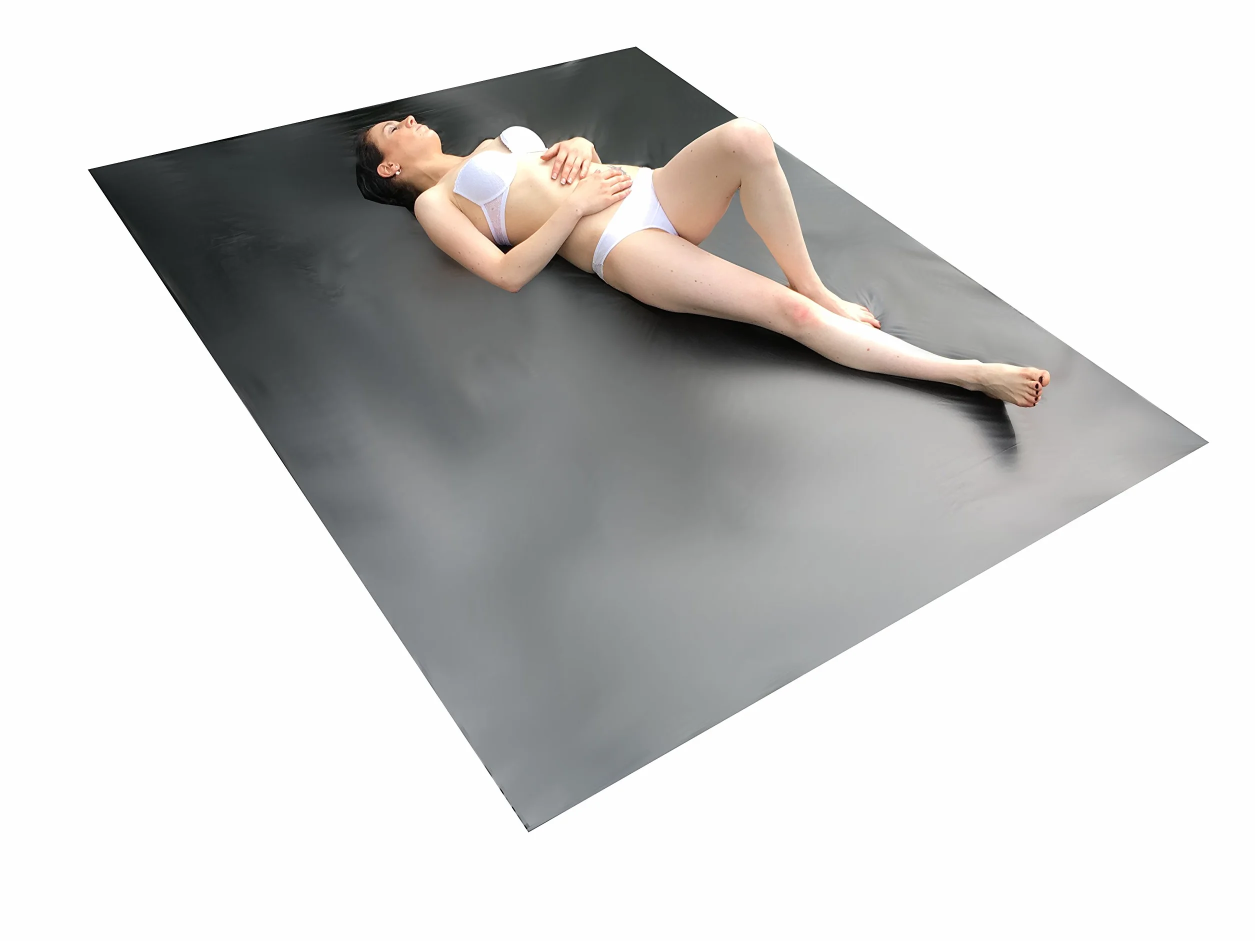 eXODA Prześcieradło na inkontynencję prześcieradło pod materac czarne 180x220 cm prześcieradło do łóżka