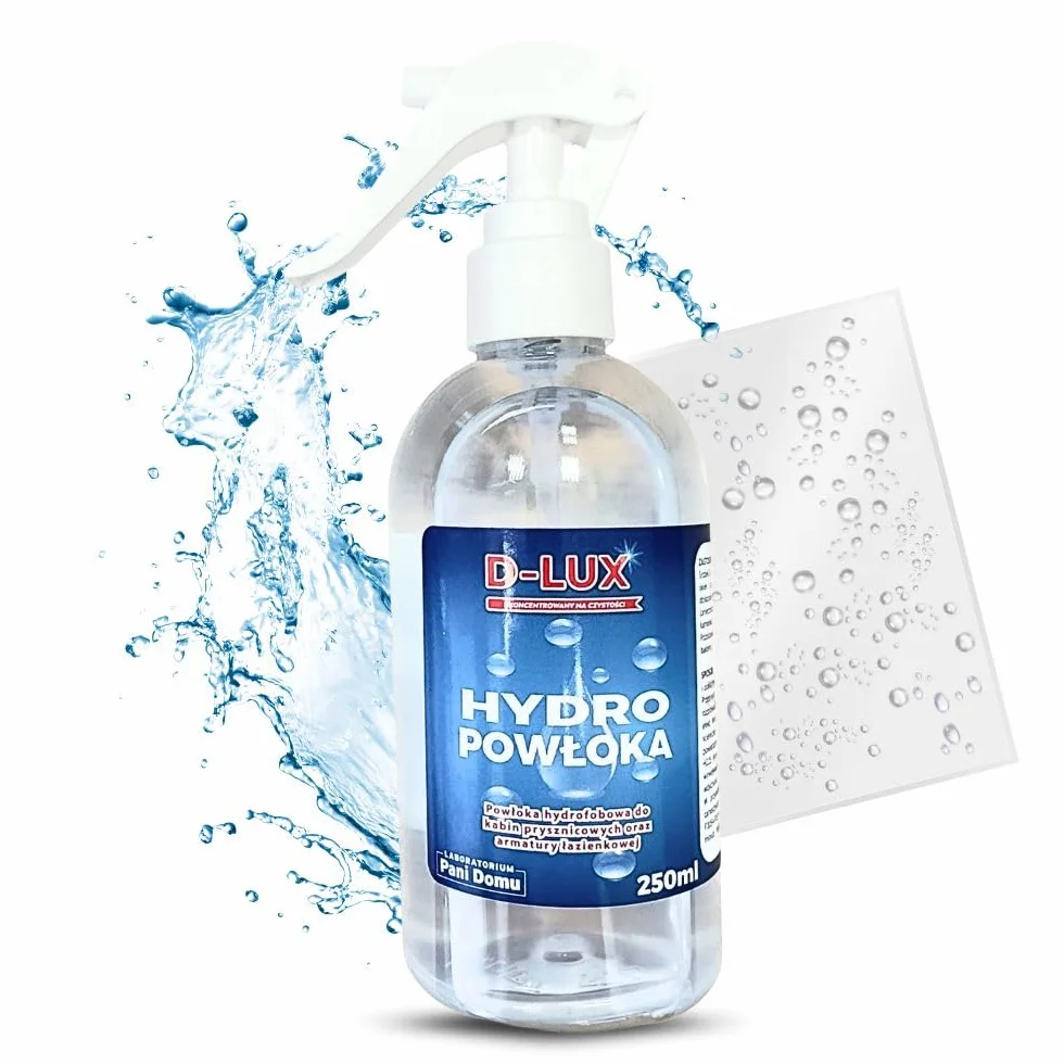 Czyste szyby prysznicowe - D-Lux powłoka hydrofobowa + Odkamieniacz do łazienki Zestaw czyszczący szkło prysznicowe