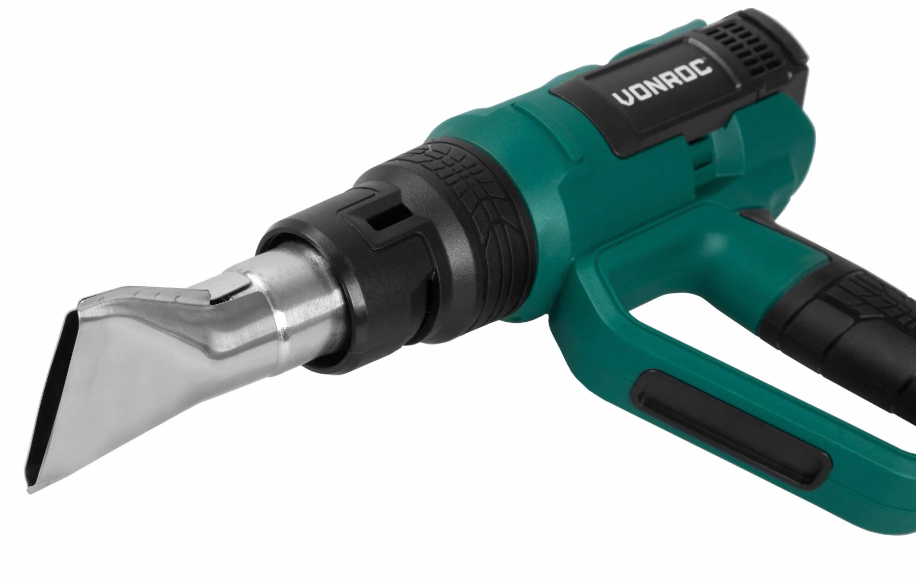 VONROC Profesjonalny pistolet na gorące powietrze | Palnik farby 2000 W – 60 stopni temperatury (50 °C – 650 °C) i 5 poziomów dmuchawy (250 – 500 l/min) – w zestawie akcesoria i torba do