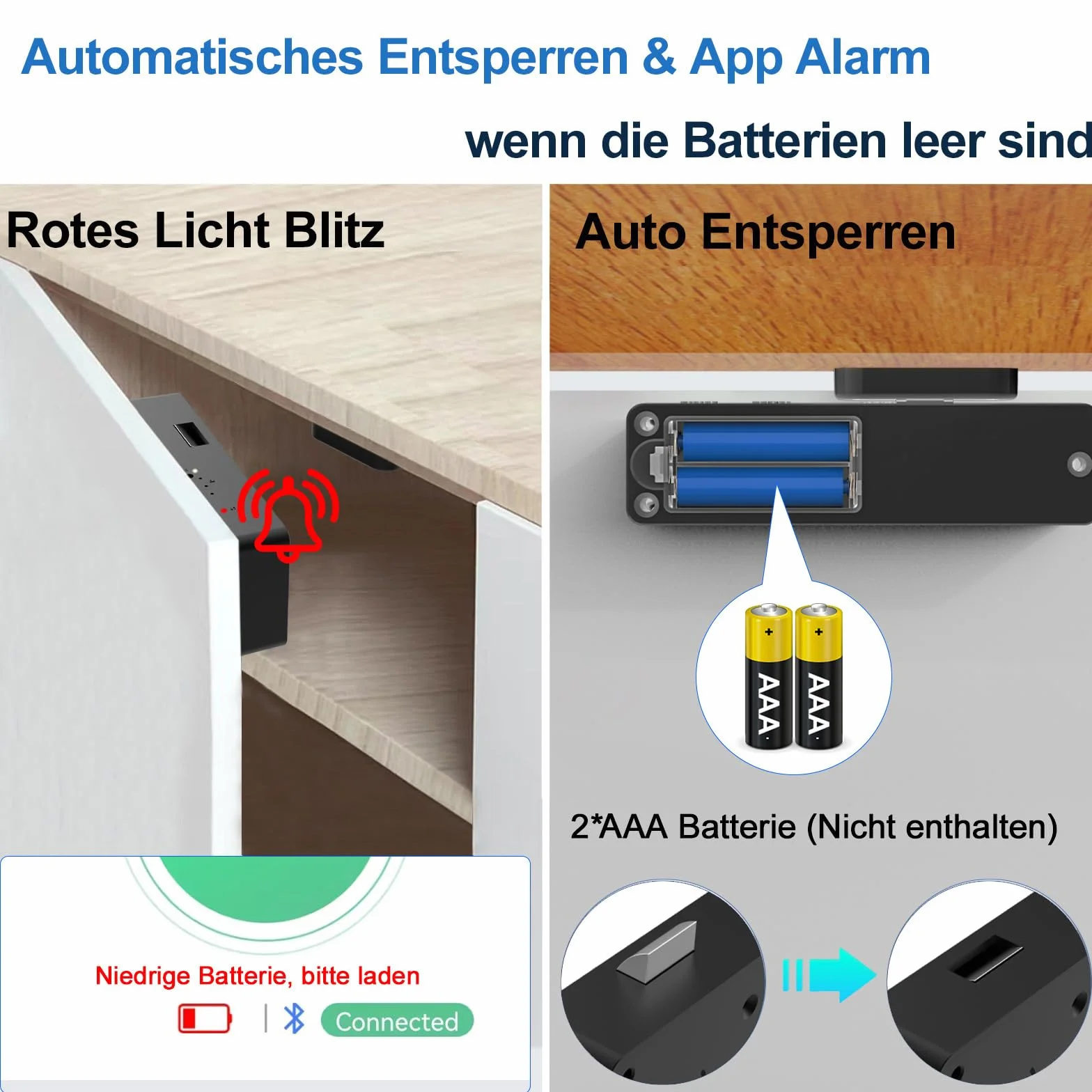 eLinkSmart zamek do szafy NFC RFID Bluetooth czarny