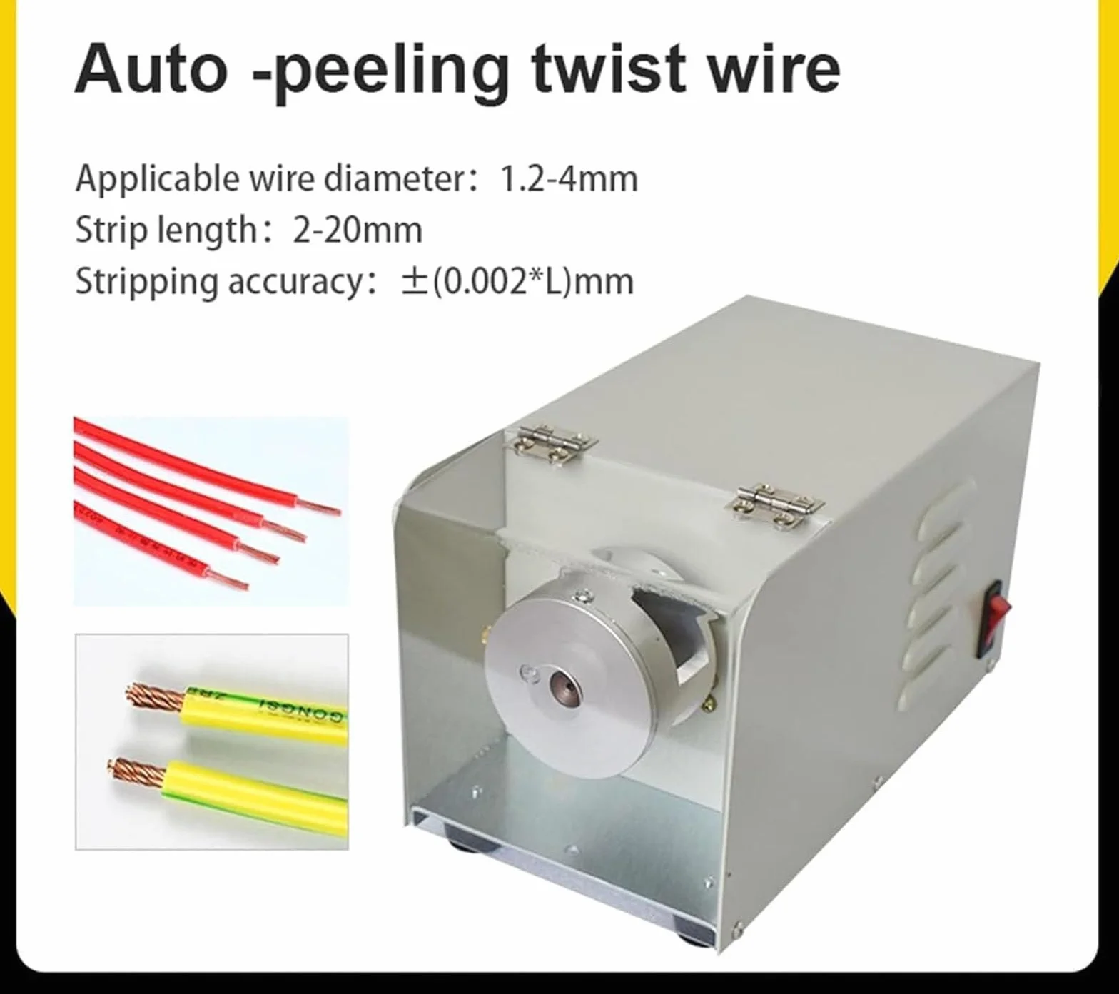 Elektryczna maszyna do ściągania izolacji, automatyczny ściągacz przewodów do kabli 1,2-4 mm, narzędzie do cięcia i skręcania kabli dla wydajnej obróbki drutu