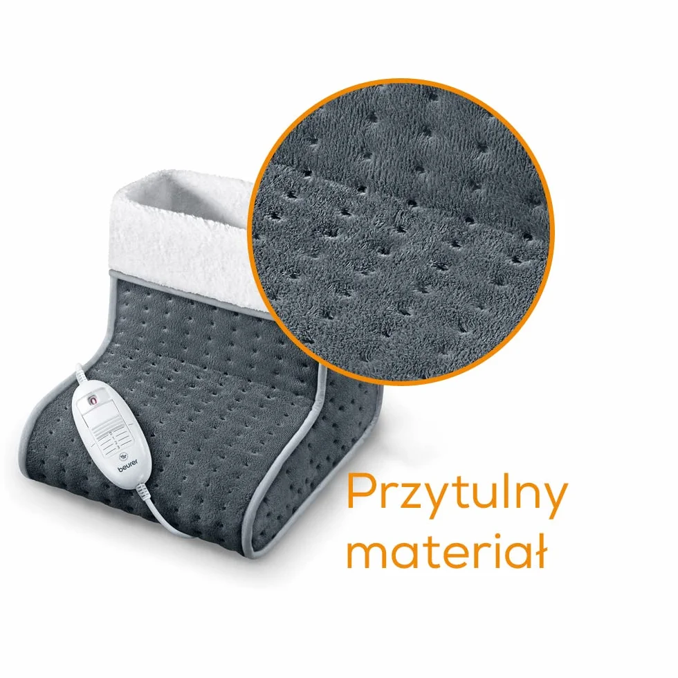 Beurer FW 20 Elektryczny Ogrzewacz Stóp Cosy 3 Ustawienia Temperatury Automatyczne Wyłączanie Pranie w Pralce Szary