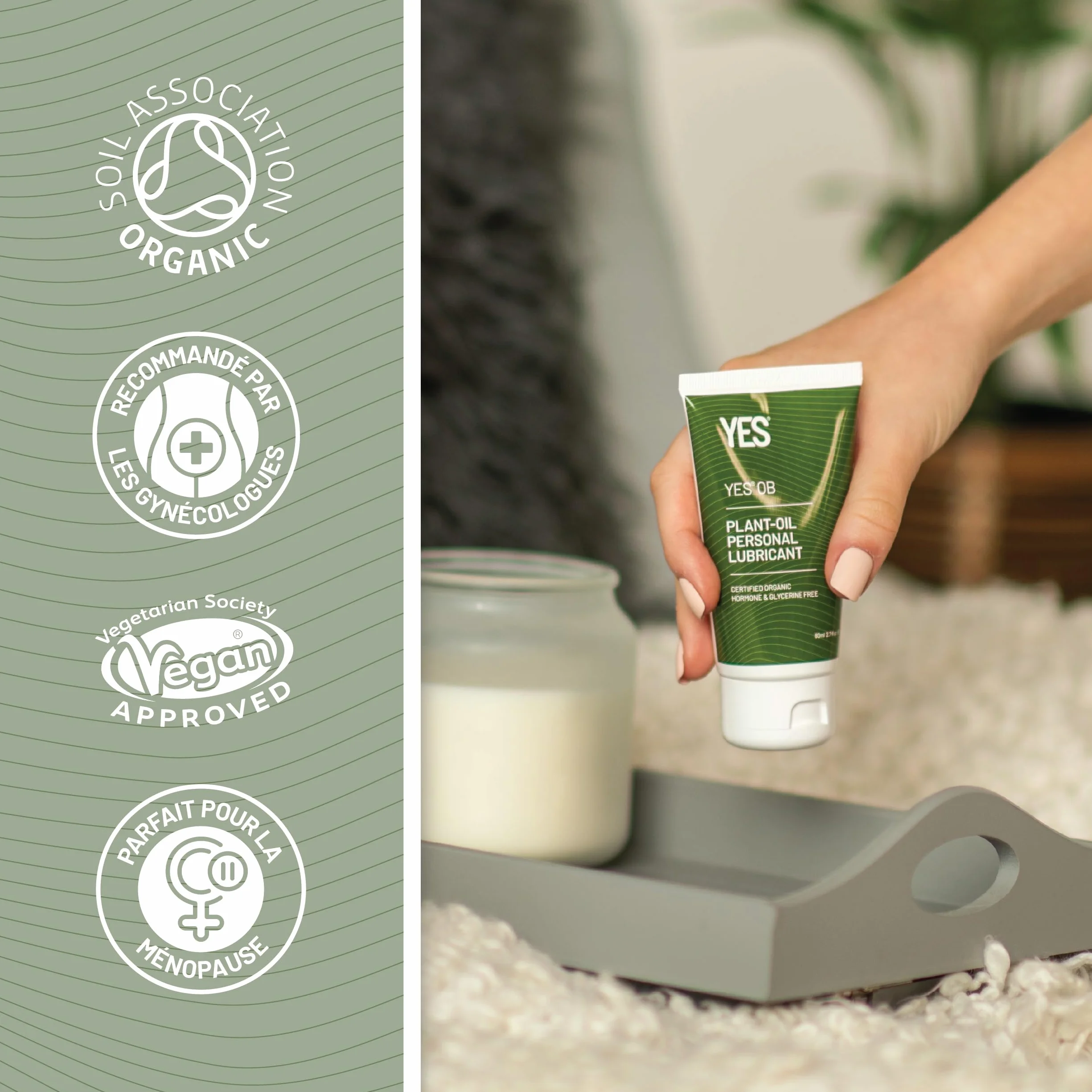 The Yes Yes Plant Oil Based Personal Lubricant, przezroczysty, 140 ml