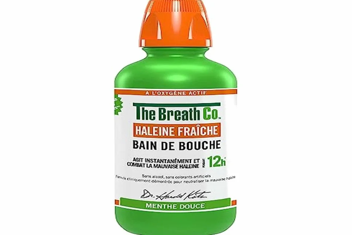 The Breath Co - Bezalkoholowy płyn do płukania ust - formuła opracowana przez dentystę - Świeży oddech przez 12 godzin* - Słodka mięta, 500ml