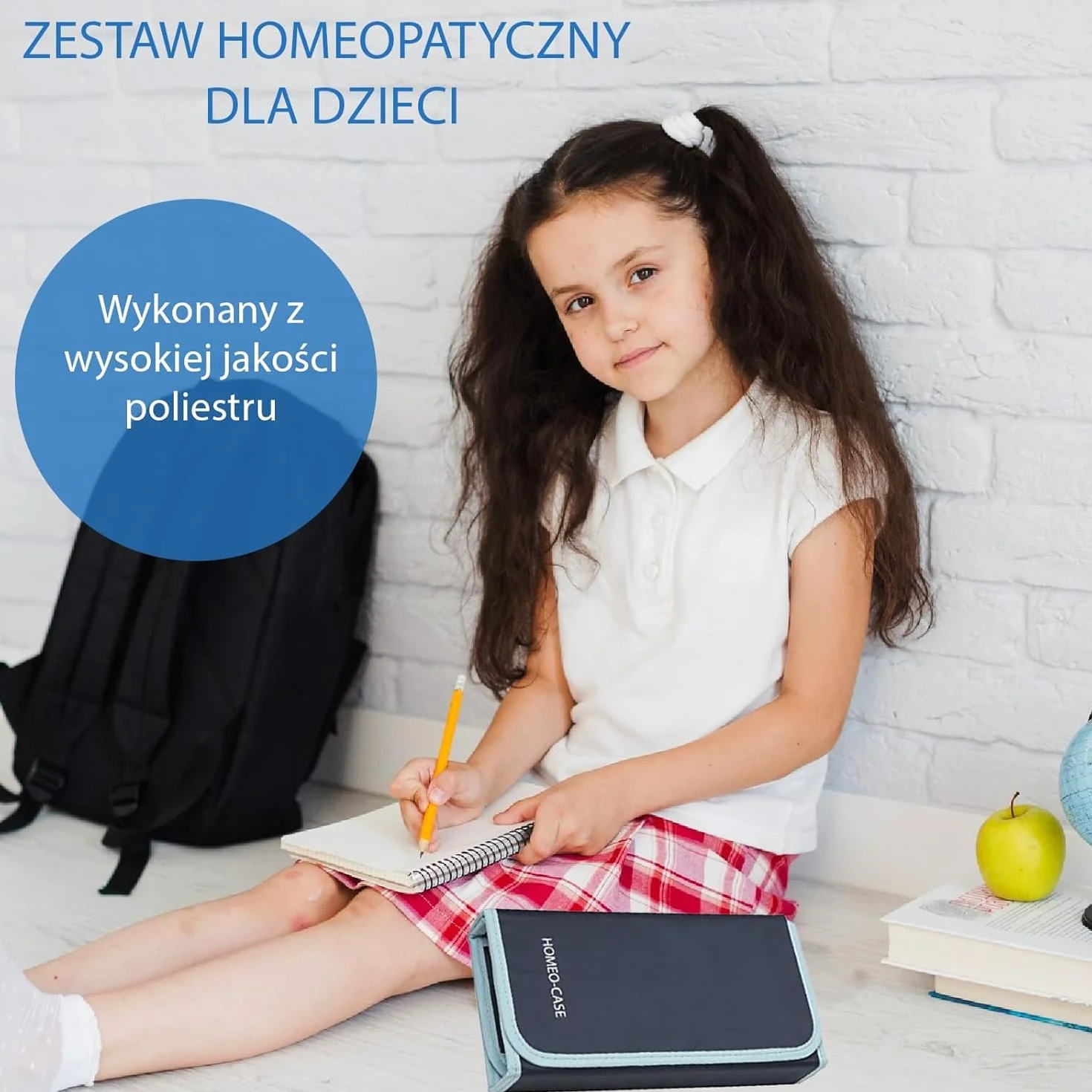 HOMEO-Case | Etui Homeopatyczne z 40 Przestrzeniami na Fiolki Boiron o Pojemności 4 Grama | Nie Zawiera Fiolków | Niebieski
