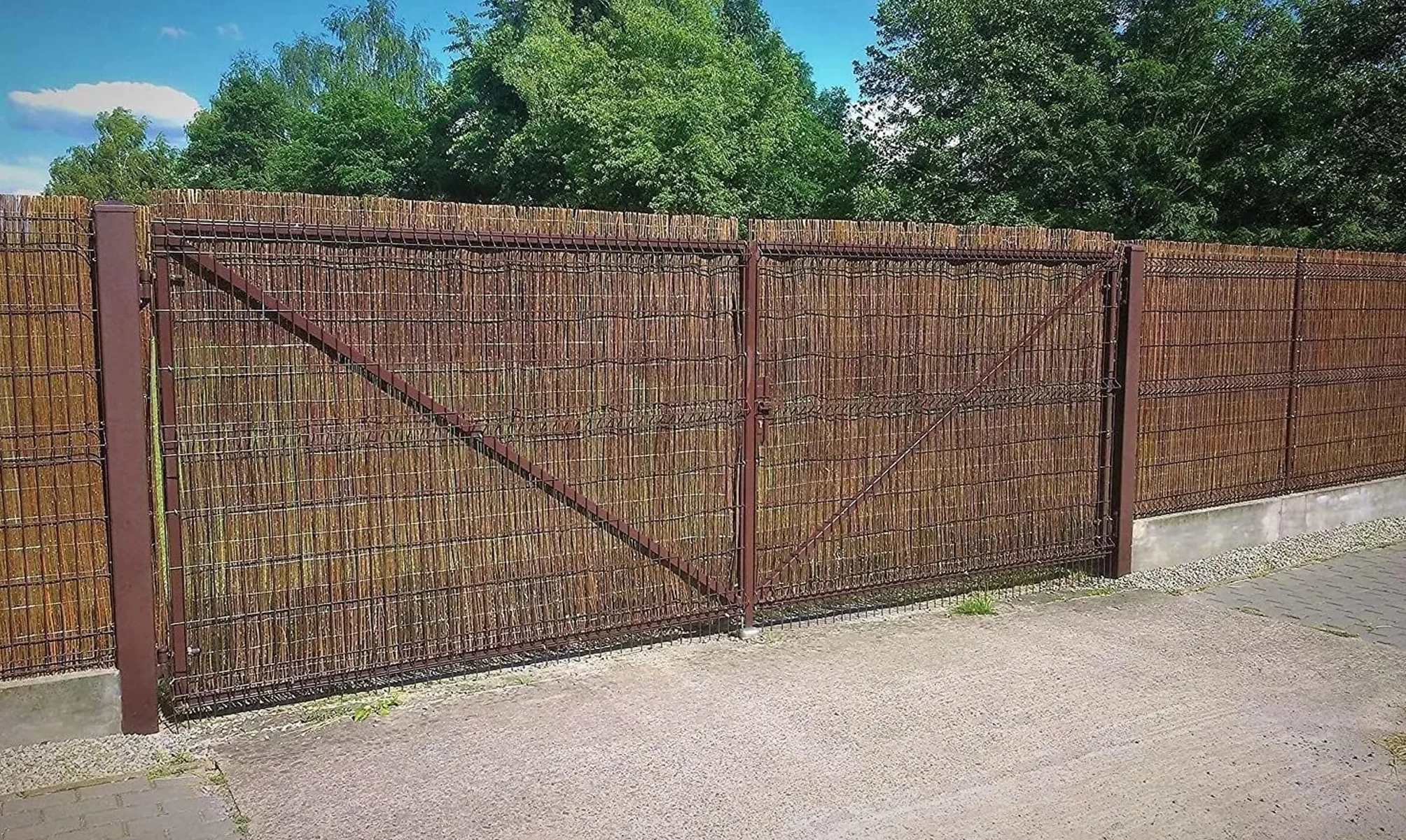 Mata Wiklinowa 40x300 cm Osłona Wierzbowa Naturalny Płot Ochrona przed Wiatrem Słońcem Taras Ogród
