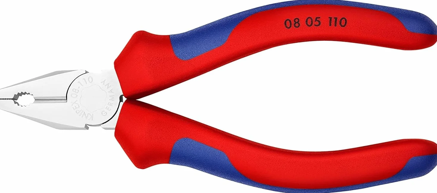 KNIPEX Szczypce uniwersalne miniaturowe chromowany z osłonkami wielokomponentowymi 110 mm, 08 05 110