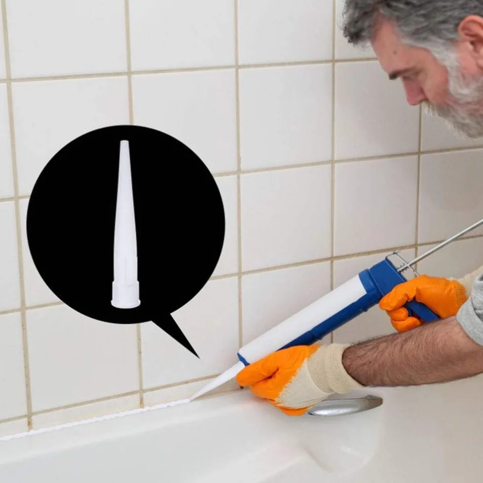 30 stücke Verstemmen Tipps ß Screw-On Sealant Silikon Kartuschenpistole Düse Ersatz Erweiterung Werkzeug Liefert