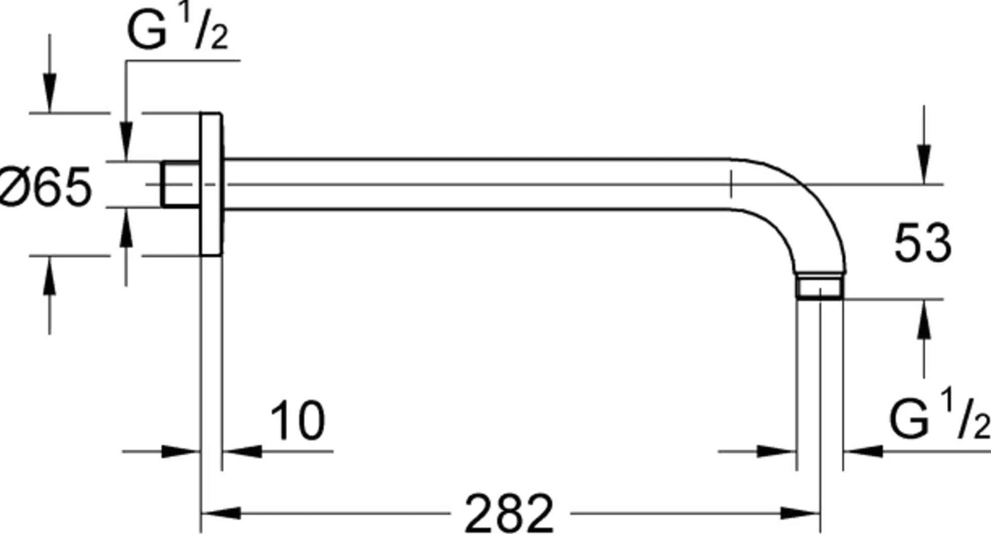 GROHE Rainshower ramię prysznica 286 mm