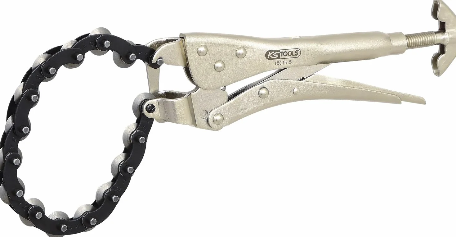 KS Tools 150.1515 Łańcuchowa obcinarka ze stali nierdzewnej do rur układu wydechowego, Ø 19-83 mm