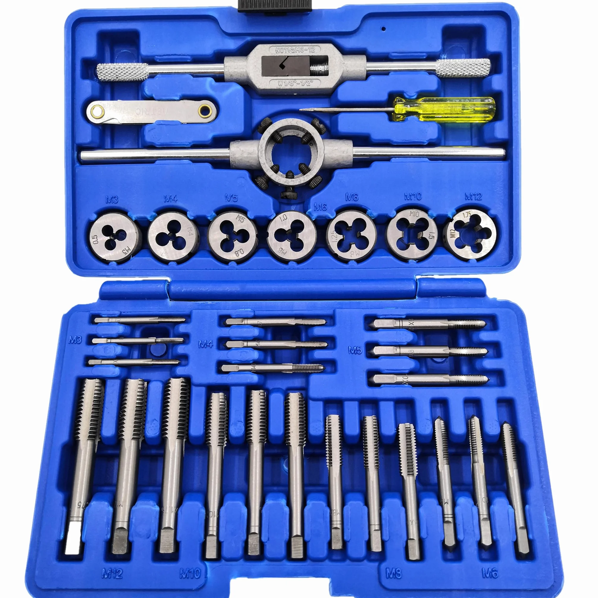 Zestaw gwintowników i narzynek M3-M12 SAE metryczne NC NF NPT 32-cz.