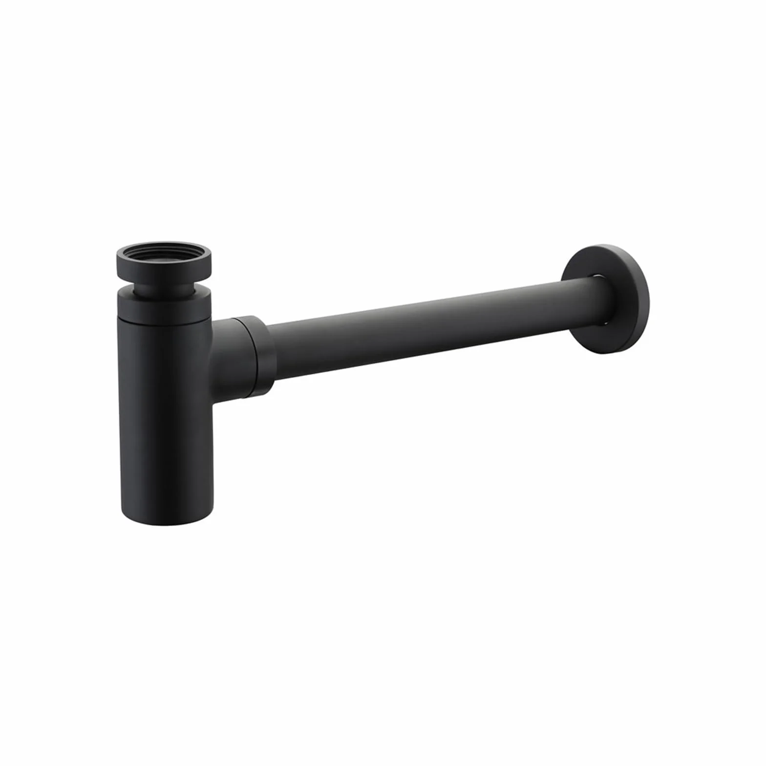 RAHBI Luksusowy matowy czarny mosiądz Euro Umywalka Butelka Hydraulika Rura do mycia Łazienka Syfon Syfon w nowoczesnym stylu leisurely (Color : Polish Chrome)