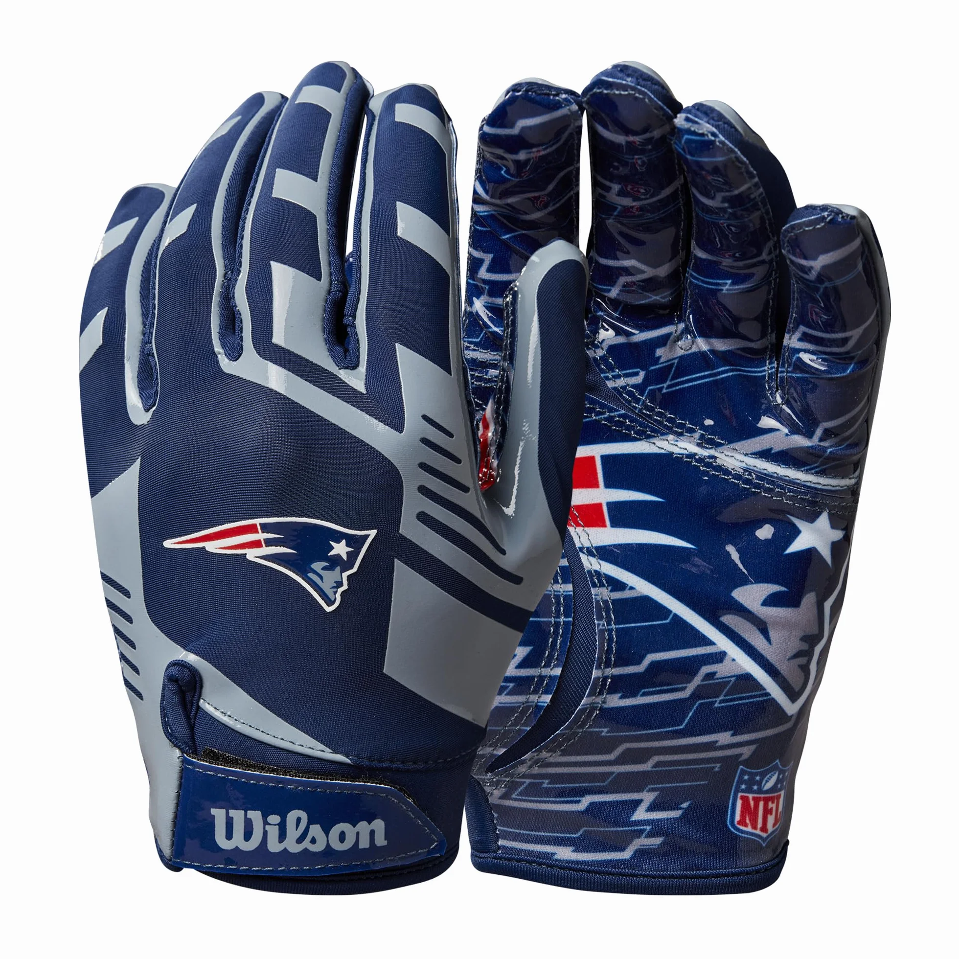 Wilson Gloves NFL Team SUPER Grip, One Size für All for Teenagers, Silicone/Stretch
