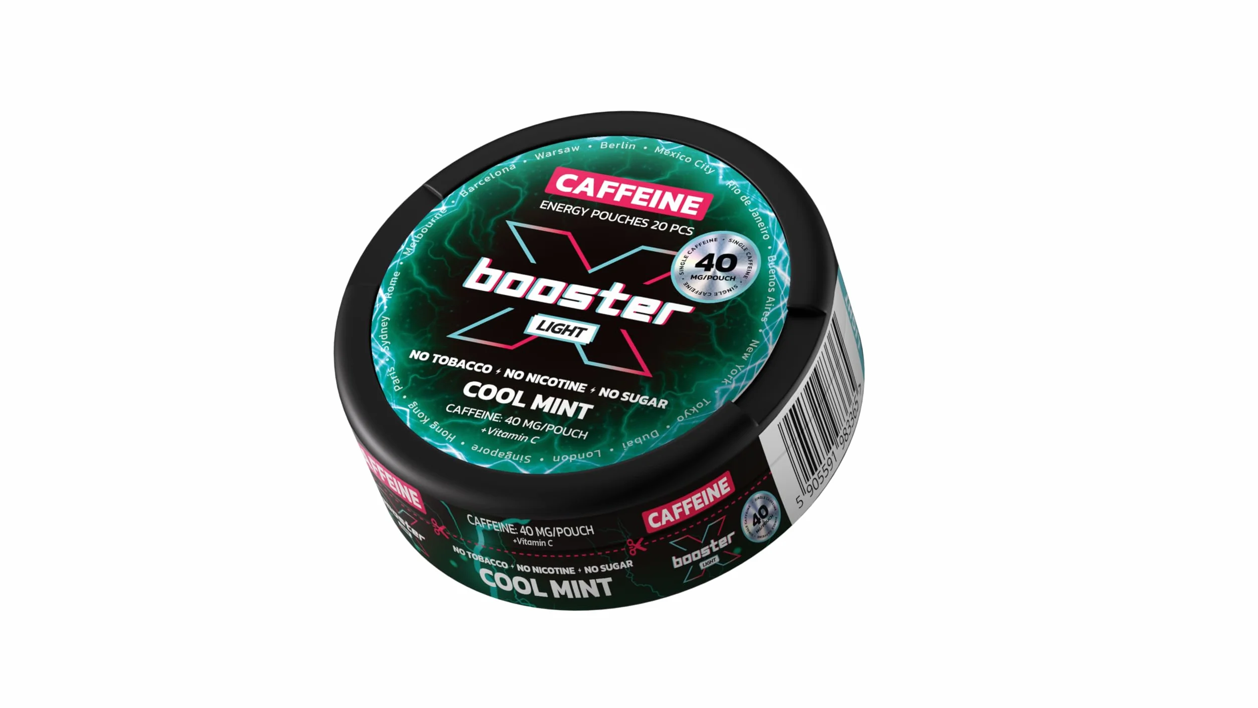 X-Booster Cool Mint 80 mg Saszetki Energetyczne z Kofeiną