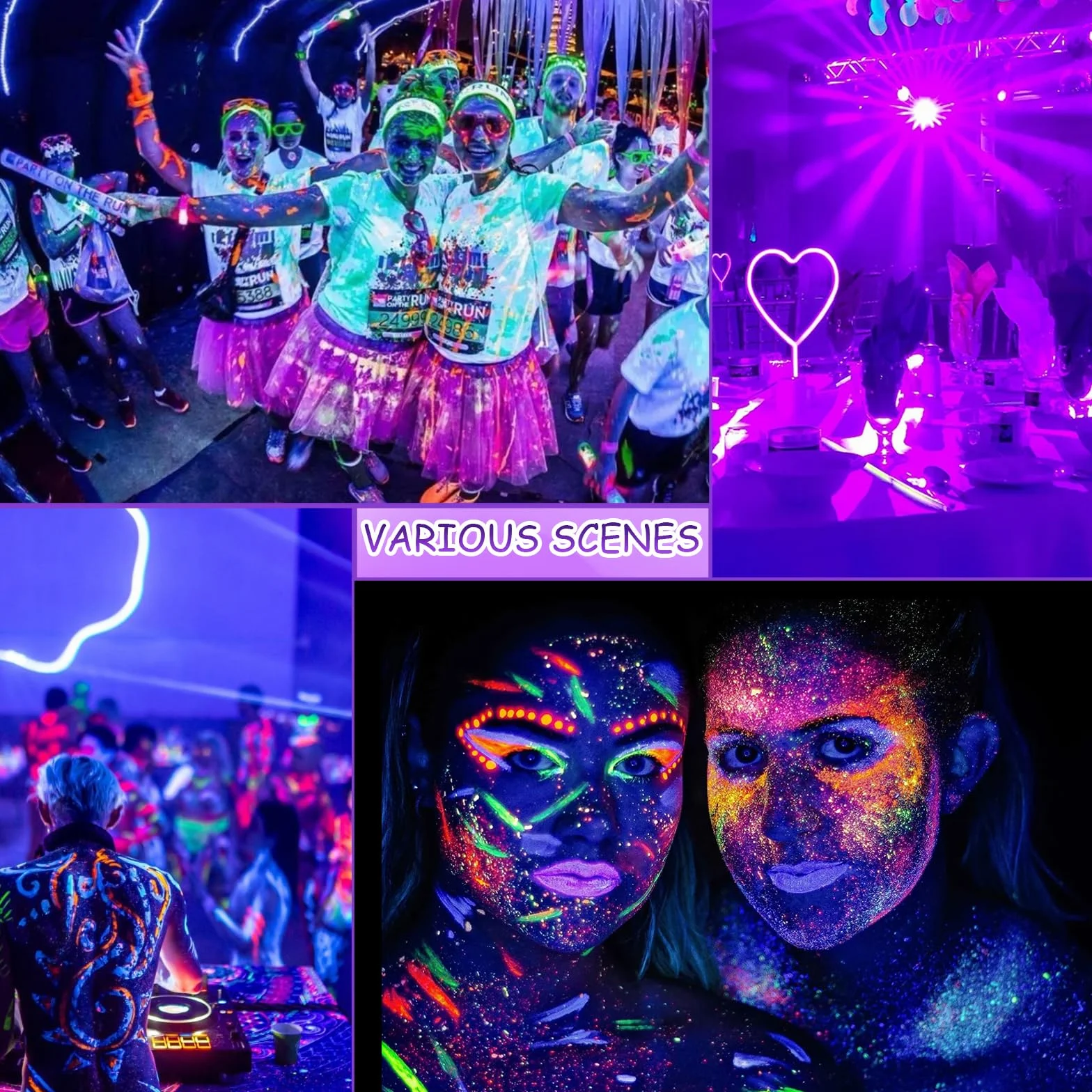 Żarówka UV z czarnym światłem, E27, 10 W, czarna żarówka, 385-400 nm UVA, oświetlenie UV na imprezę Halloween, do piwnicy, dyskoteki, klubu (2 sztuki białe)