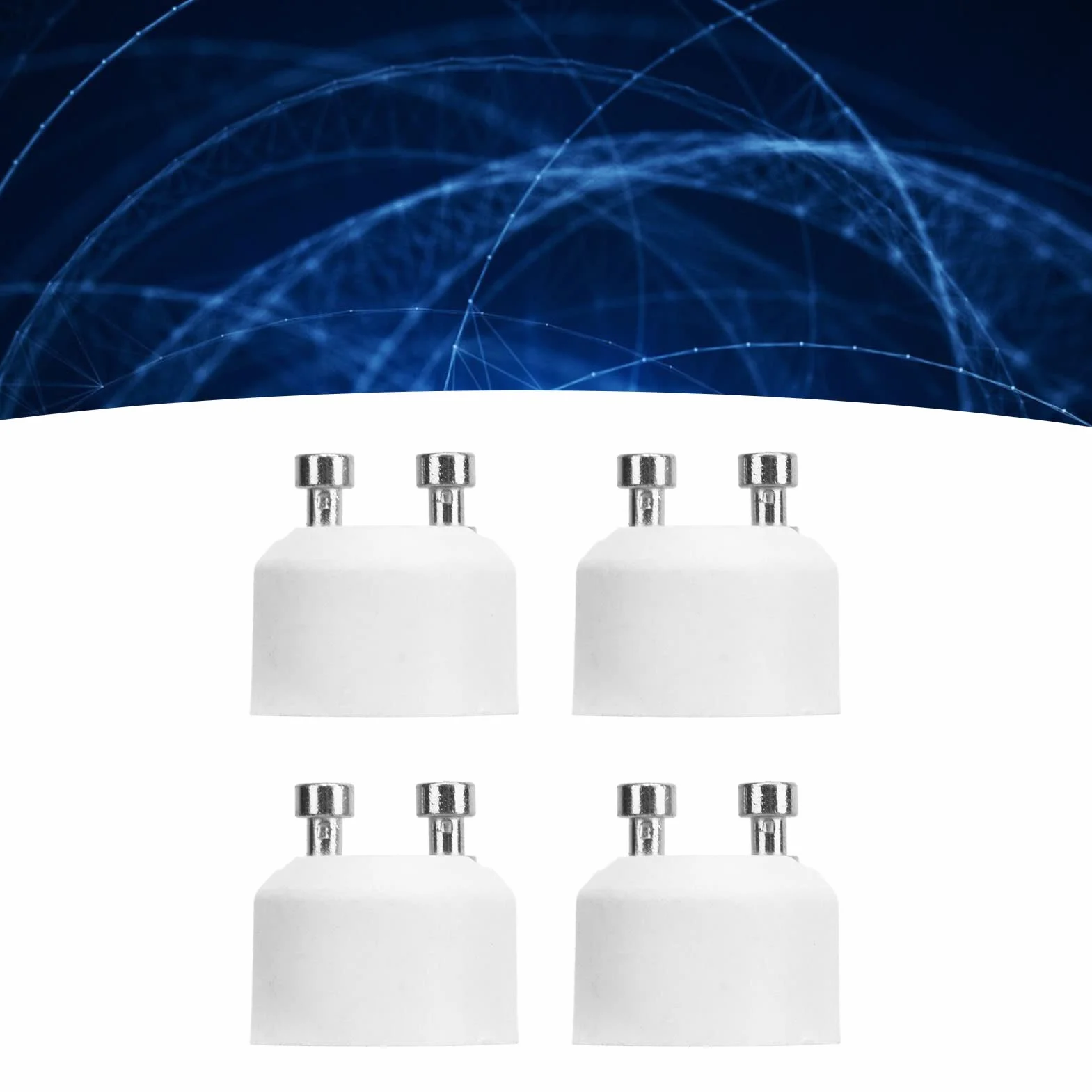 Alomejor 4 szt. GU10 na MR16 adapter cokołu odporna na wysokie temperatury oprawka lampy konwerter do lampy halogenowej LED