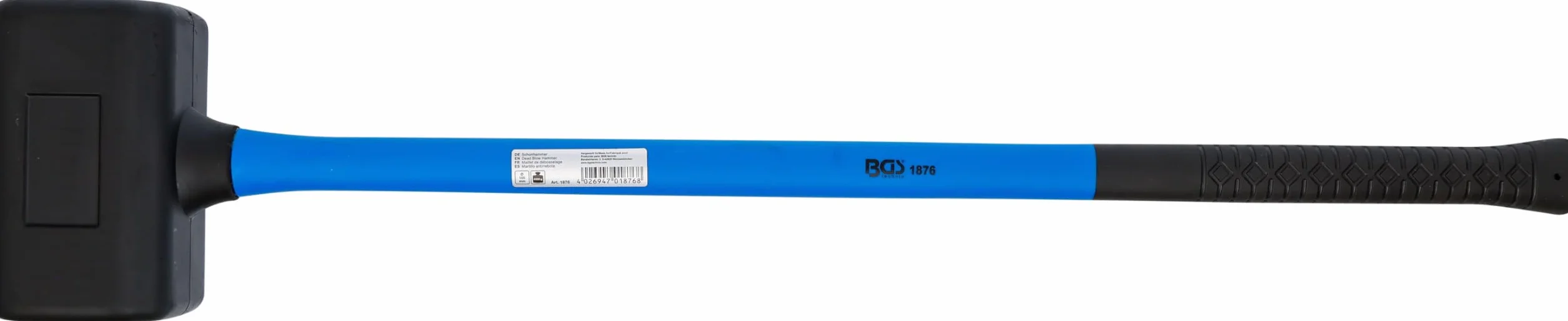 BGS 1876 | Młotek z tworzywa | trzonek z włókna szklanego | bezodrzutowy | Ø 105 mm | 4500 g
