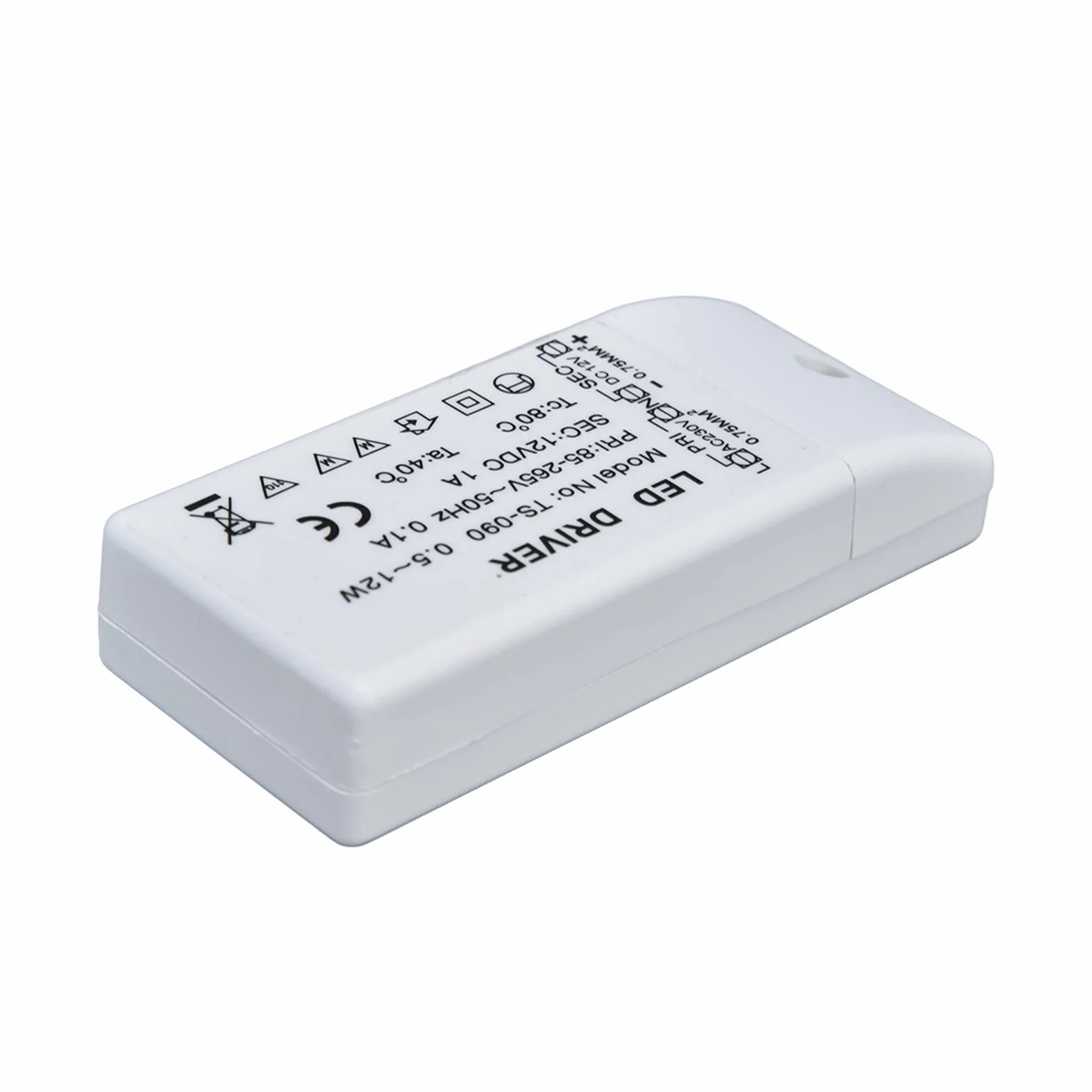 Sterownik LED 12V 12W, Transformator Zasilania ABS, Ochrona Przed Przegrzaniem, 1A DC, 85-265V AC, 90x40x20mm