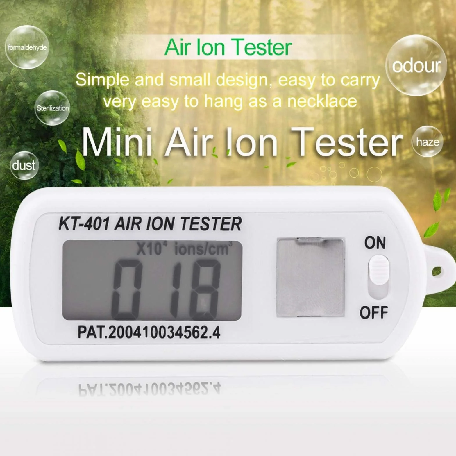 Jeanoko Tester jonów powietrza, 1 szt. mini samochodowy tester jonów powietrza, licznik do miernika jonów ujemnych, generatorów, testerów i detektorów