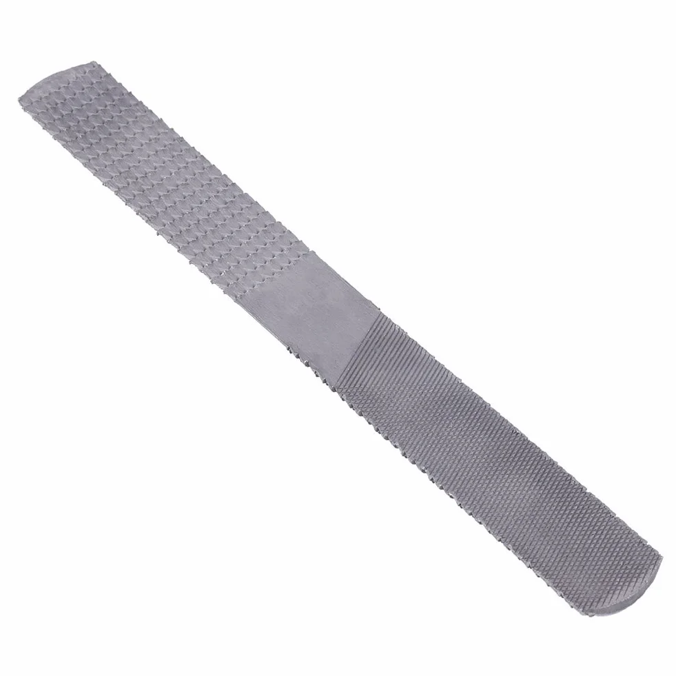 4 w 1 8 cali / 200 mm stalowy płaski pilnik półokrągły stolarski narzędzie ręczne do drewna do drewna metalowe plastikowe opakowanie wielokrotnego użytku socialme-eu
