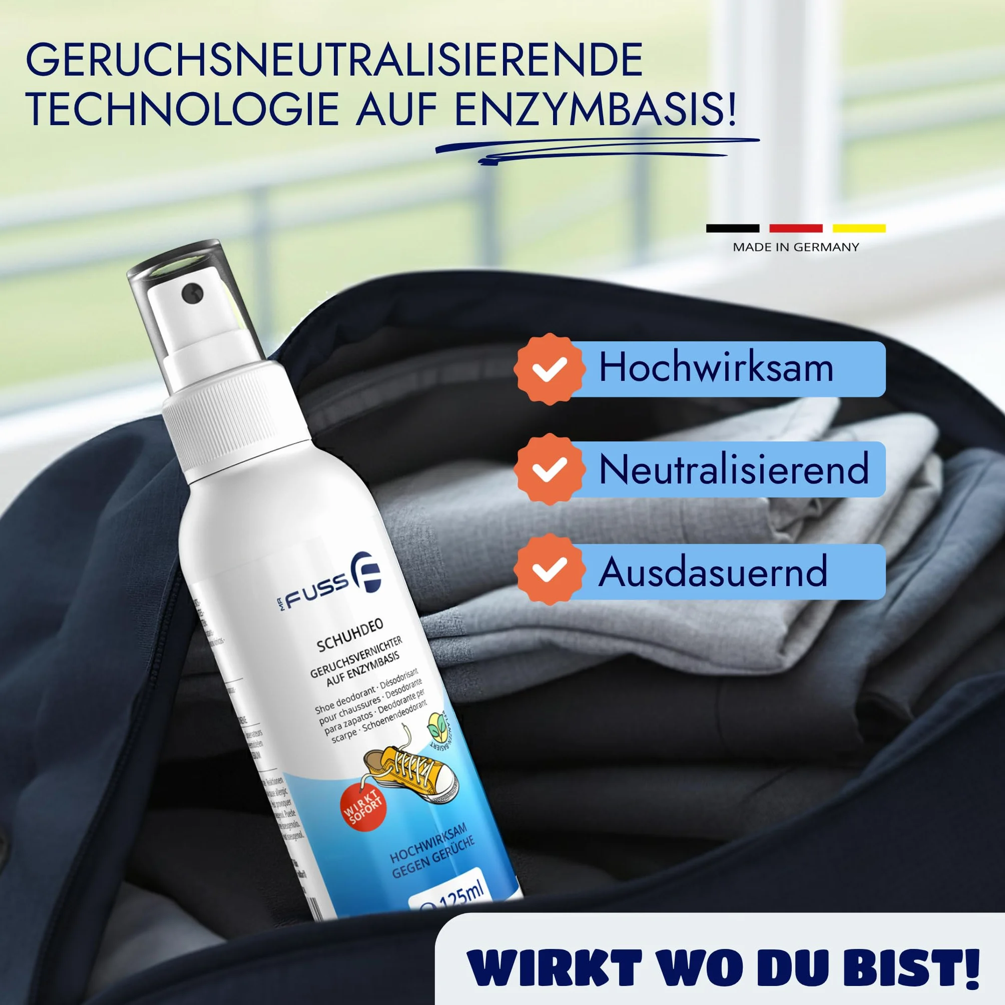 Mr. Fuss Dezodorant do butów neutralizator zapachów spray 125 ml