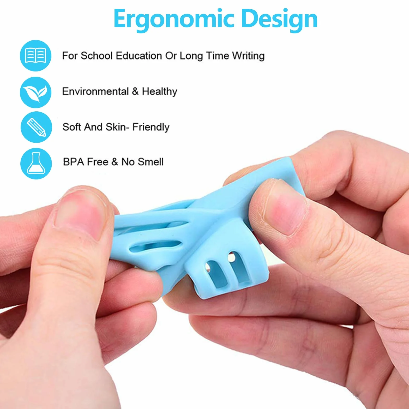 Ergonomiczna pomoc w pisaniu dla dzieci 10 sztuk, uchwyt na długopis