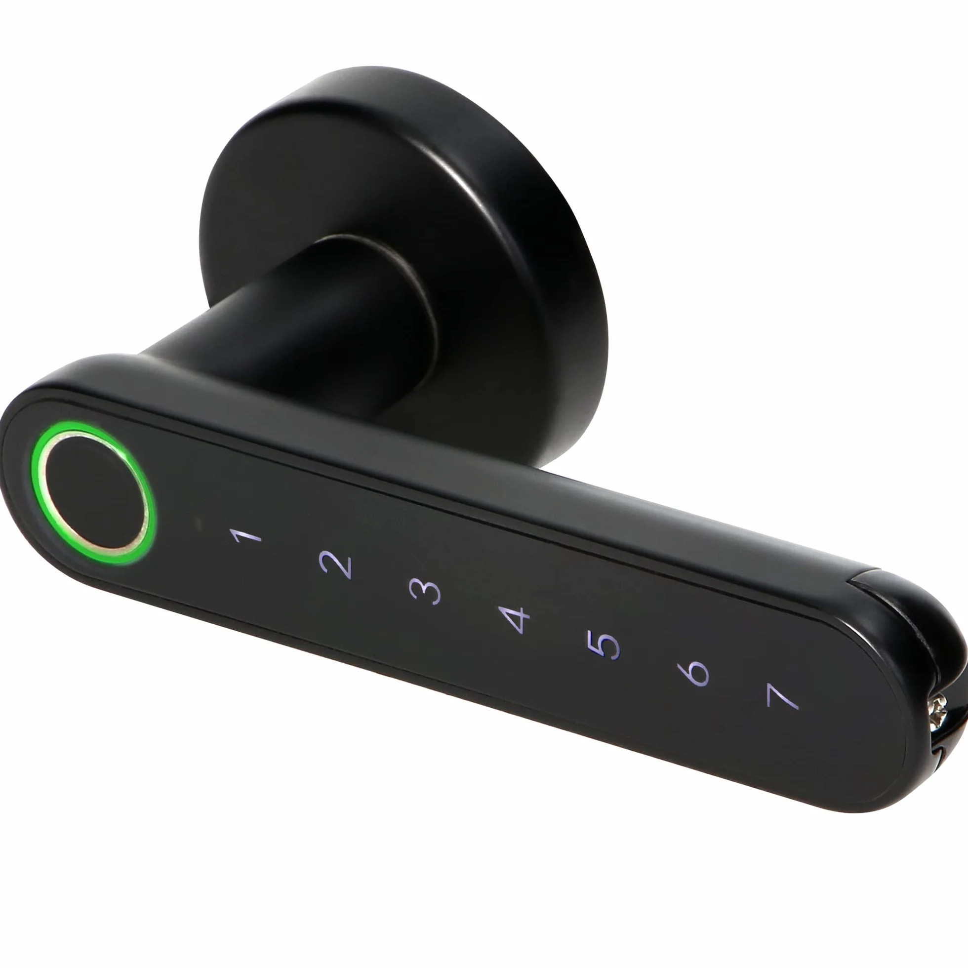 Orno OR-ZS-853 elektroniczny zamek do drzwi z klawiaturą dotykową i funkcją Smart – czytnik linii papilarnych, Bluetooth 4.0 (czarny)