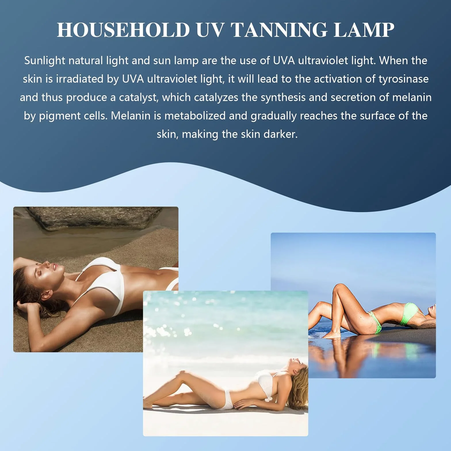 Lampa opalająca z okularami i stojakiem 460 nm UV do terapii światłem niebieskim S-U-N Ta-N-Ning Light
