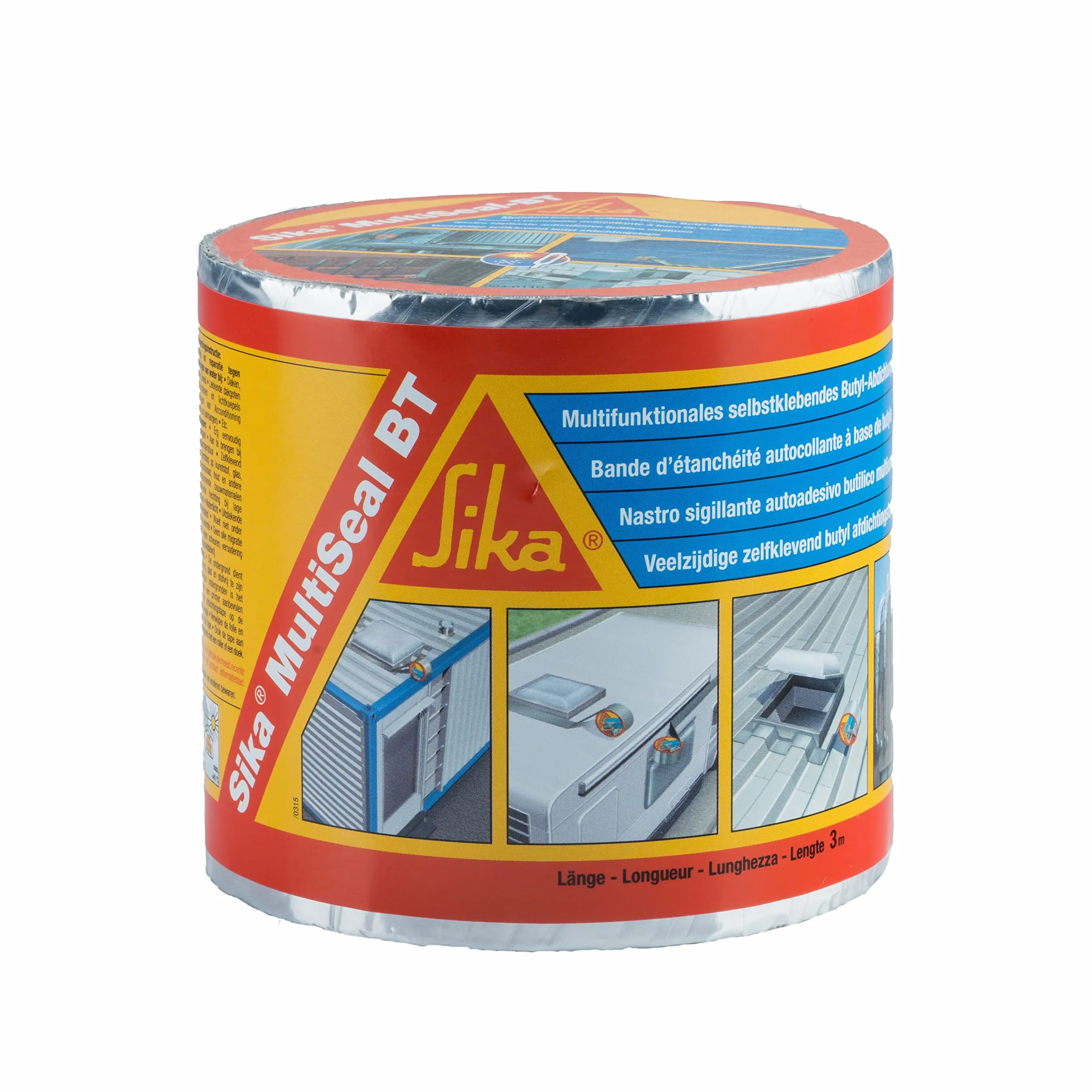 Sika Taśma uszczelniająca MultiSeal BT aluminiowa – idealna do uszczelniania i szybkich napraw – samoprzylepna – 10 m x 100 mm