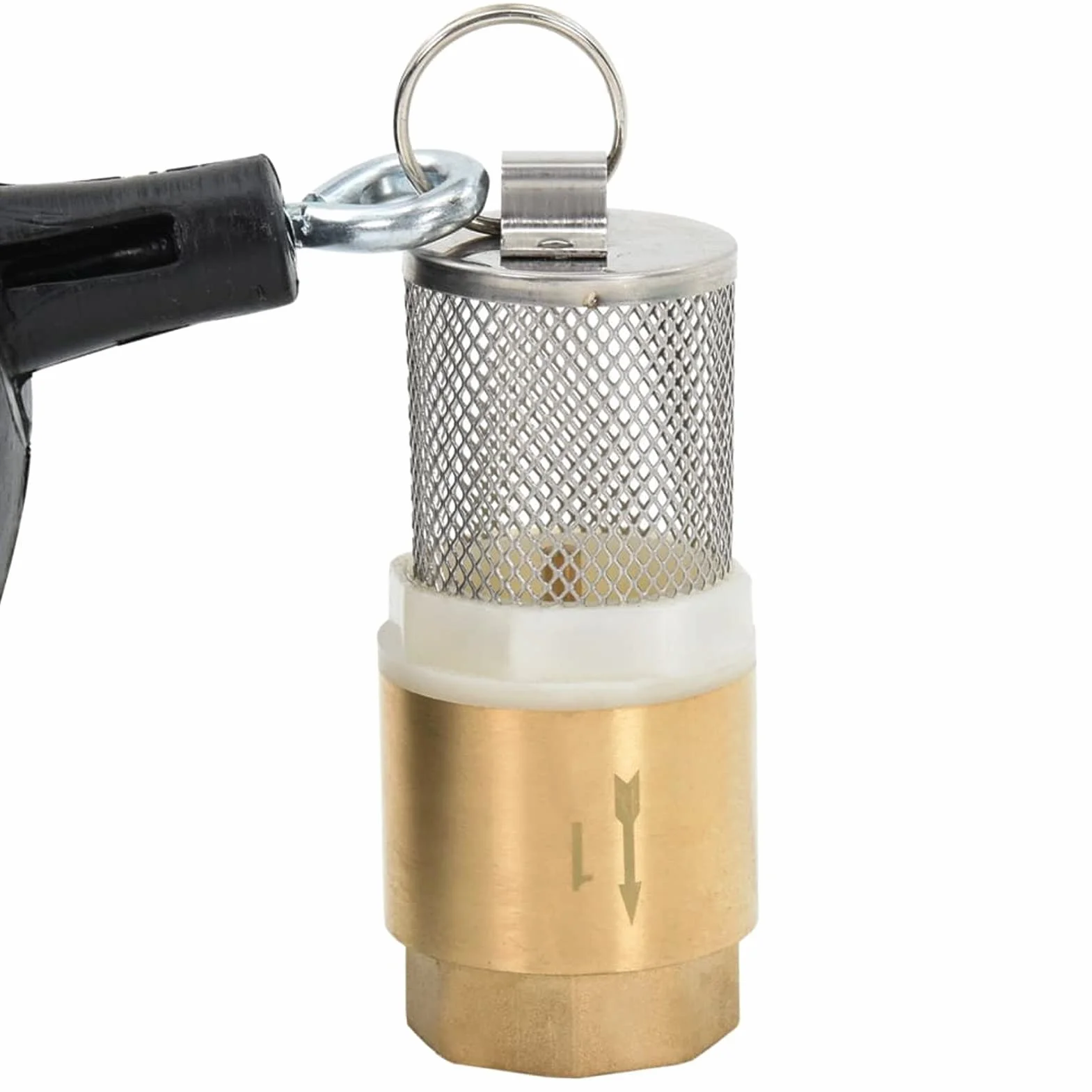 Wąż ssący z mosiężnymi przyłączami zielony 1,1" 10 m PVC akcesoria do pomp szybkozłączka 1 cal