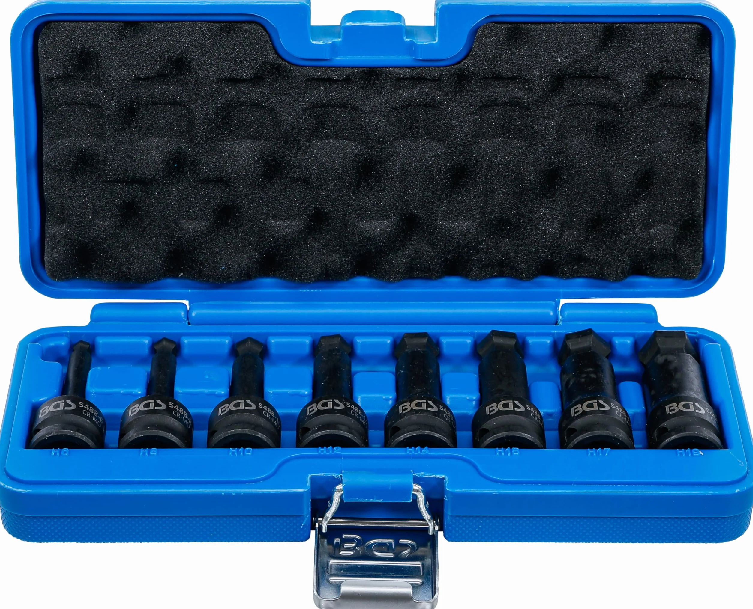 BGS 5488 Zestaw wkładów Kraft-Bitów 75 mm 12,5 mm (1/2") Gniazdo sześciokątne z głowicą kulową 6-19 mm 8-częściowy