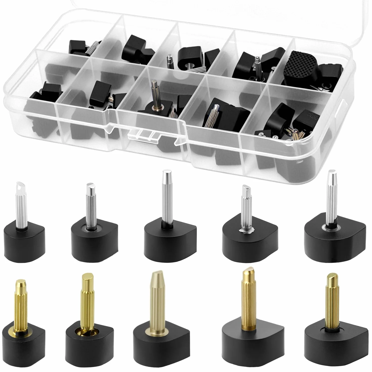 QWORK® 20 par Zamienne końcówki na wysokim obcasie w kształcie litery U 8 9 10 11 12mm