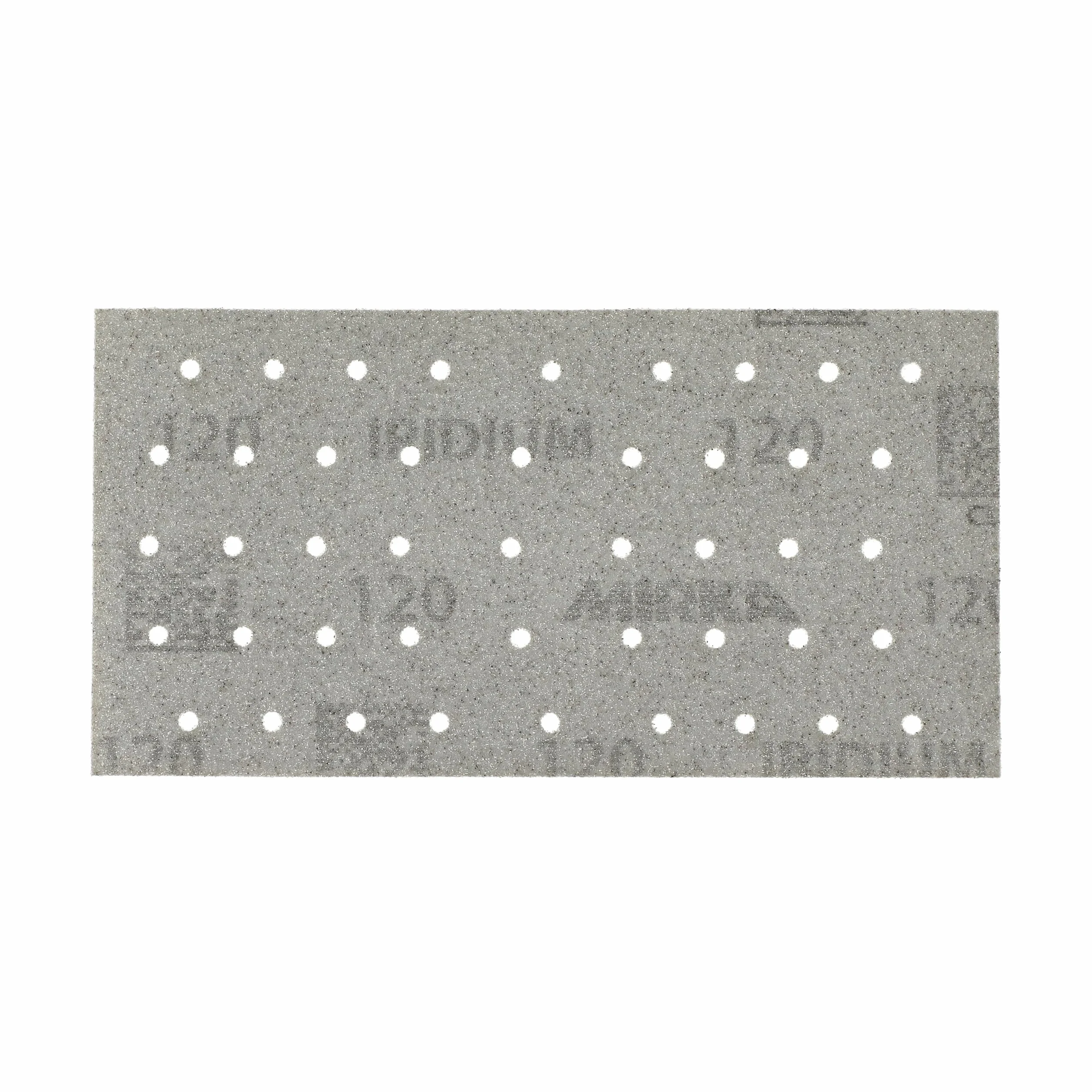Mirka papier ścierny Iridium 93x180 mm rzep 45 otworów 120 grit | Papier ścierny Mirka Iridium 120 ziarnistość do szlifowania farb szpachli drewna stali i tworzyw sztucznych