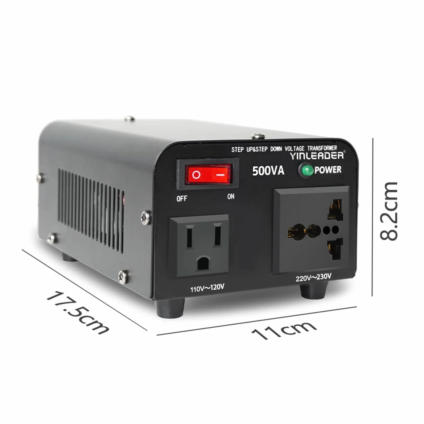 Yinleader Przetwornica napięcia 500 W 230 V 110 V 500 VA