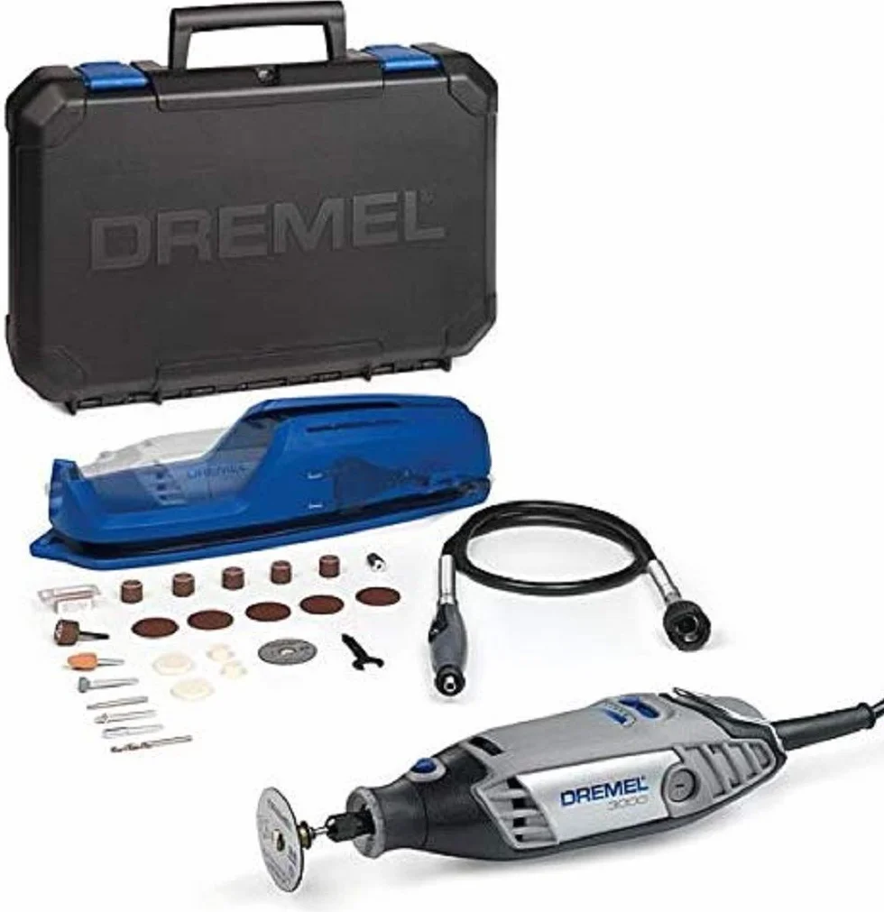 Dremel 3000 130 W narzędzie obrotowe – zestaw obrotowych multinarzędzi z 1 przystawką. i 25 akcesoriami, 10 000-33000 obr./min