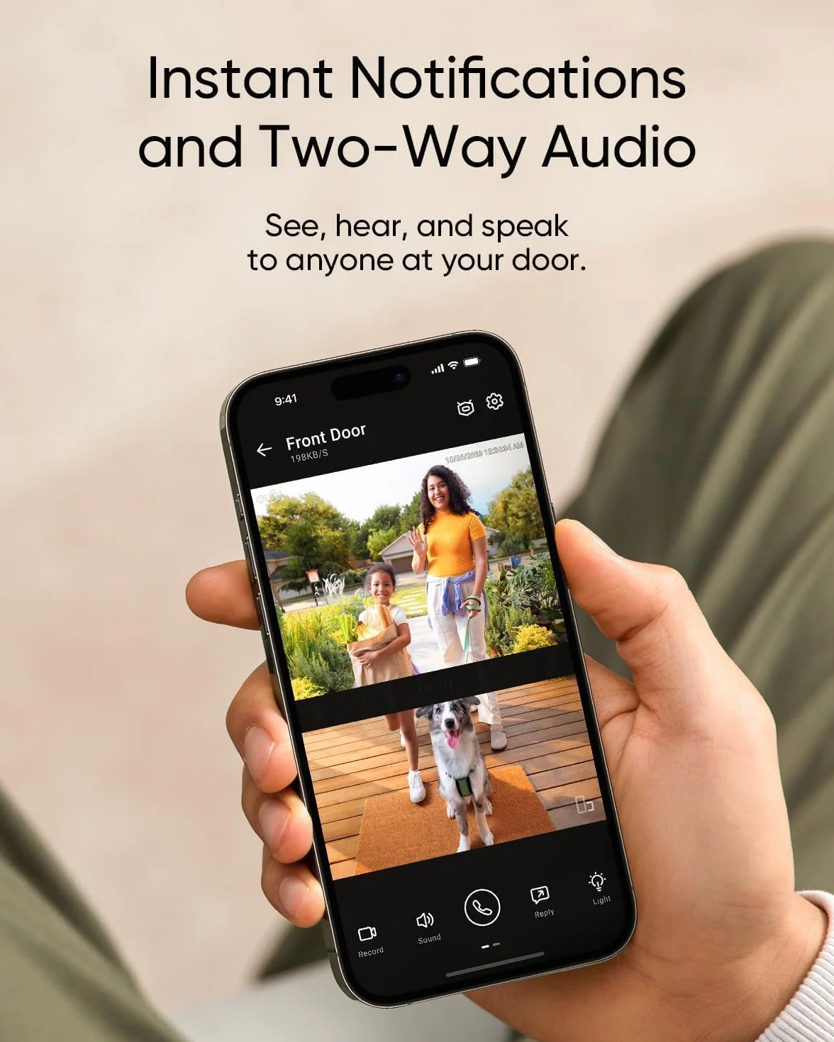 eufy Security Video Doorbell E340 Podwójne kamery z osłoną dostawy, Bezprzewodowa kamera wideodomofonowa 2K Full HD, przewodowa lub zasilana bateryjnie, kolorowy noktowizor(odnowiona)